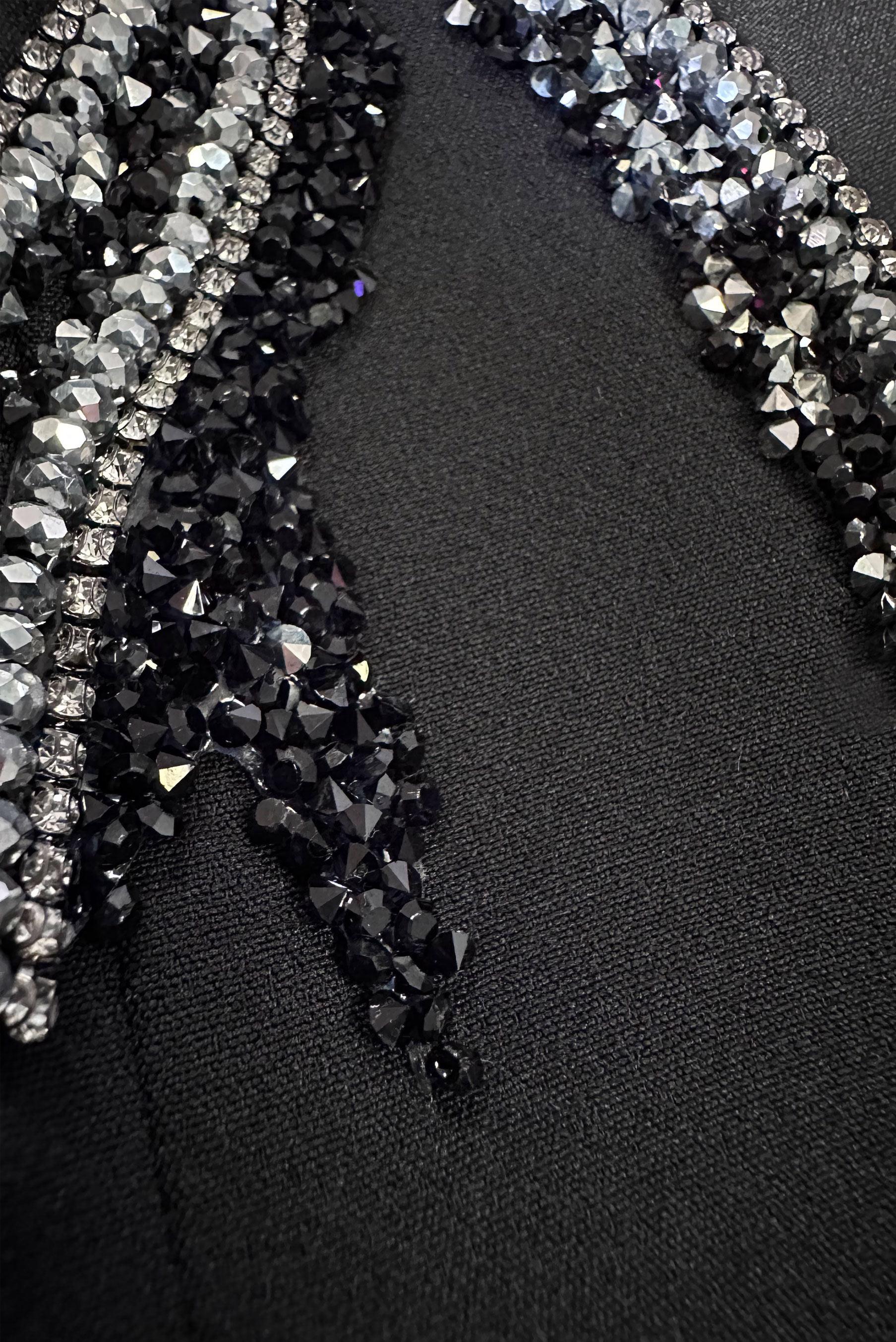 Tesettür giyim SİYAH TAŞ BASKILI İKİLİ PANTOLONLU TAKIM 30318