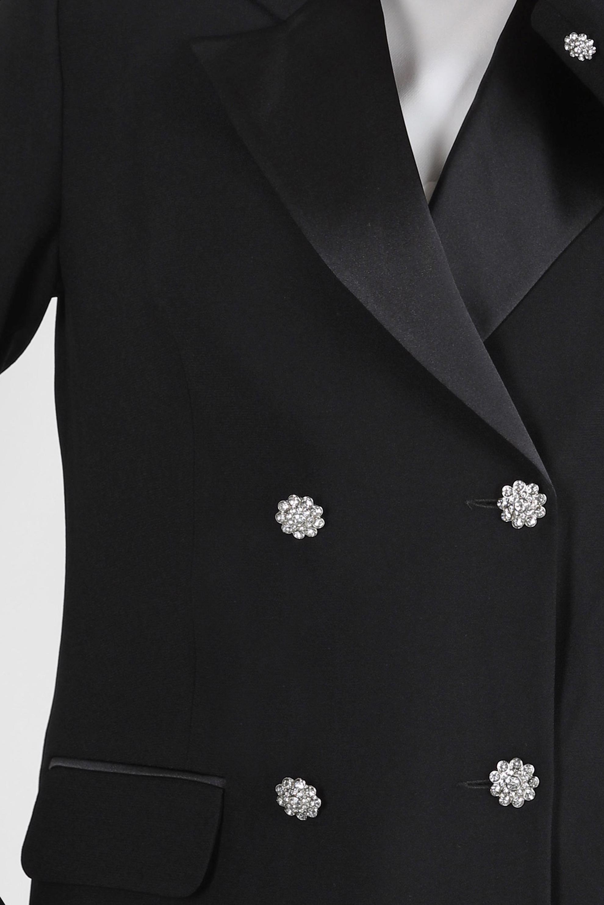 Tesettür giyim SİYAH KRUVAZE YAKA KLASİK İKİLİ PANTOLONLU TAKIM 30321