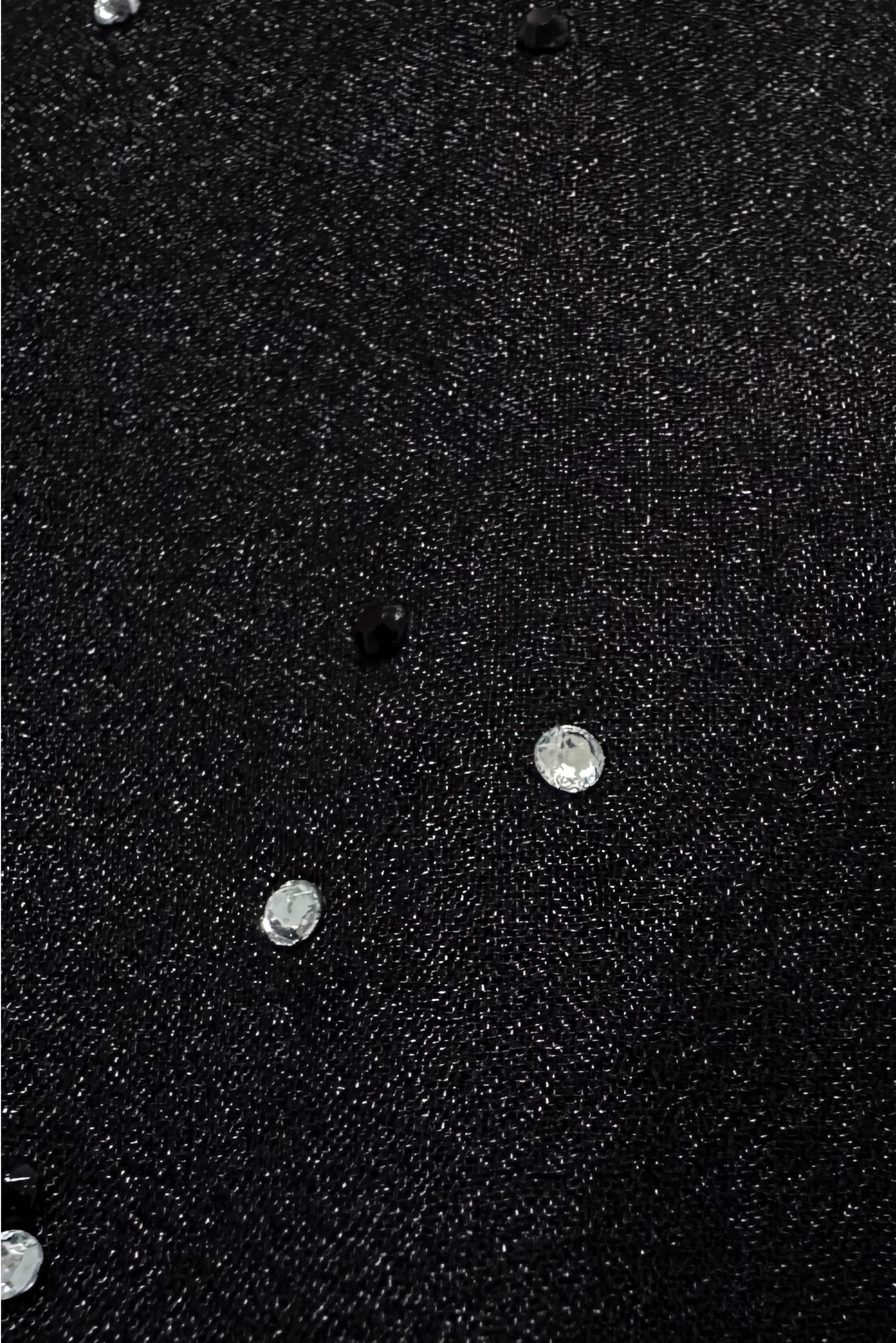 Tesettür giyim SİYAH TAŞ BASKILI KREP İKİLİ PANTOLONLU TAKIM 30329