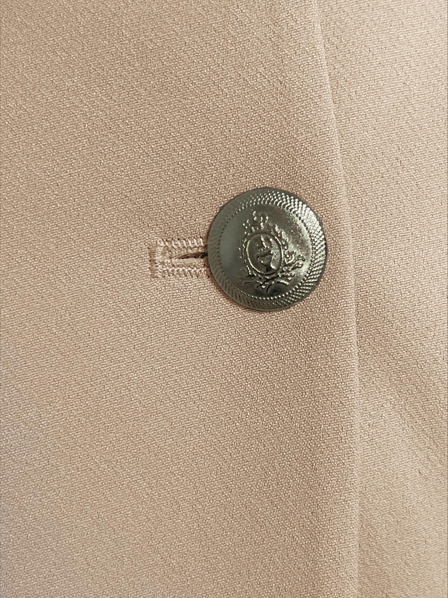 Tesettür giyim BEJ KRUVAZE YAKA GENİŞ PAÇA İKİLİ PANTOLONLU TAKIM 30346