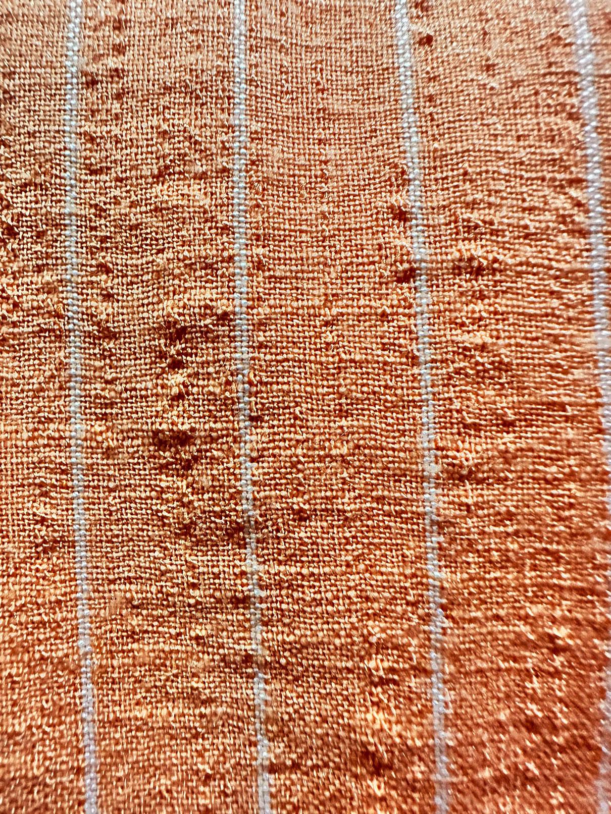 Tesettür giyim TURUNCU ÇİZGİLİ GÖMLEK YAKA İKİLİ PANTOLONLU TAKIM 43601