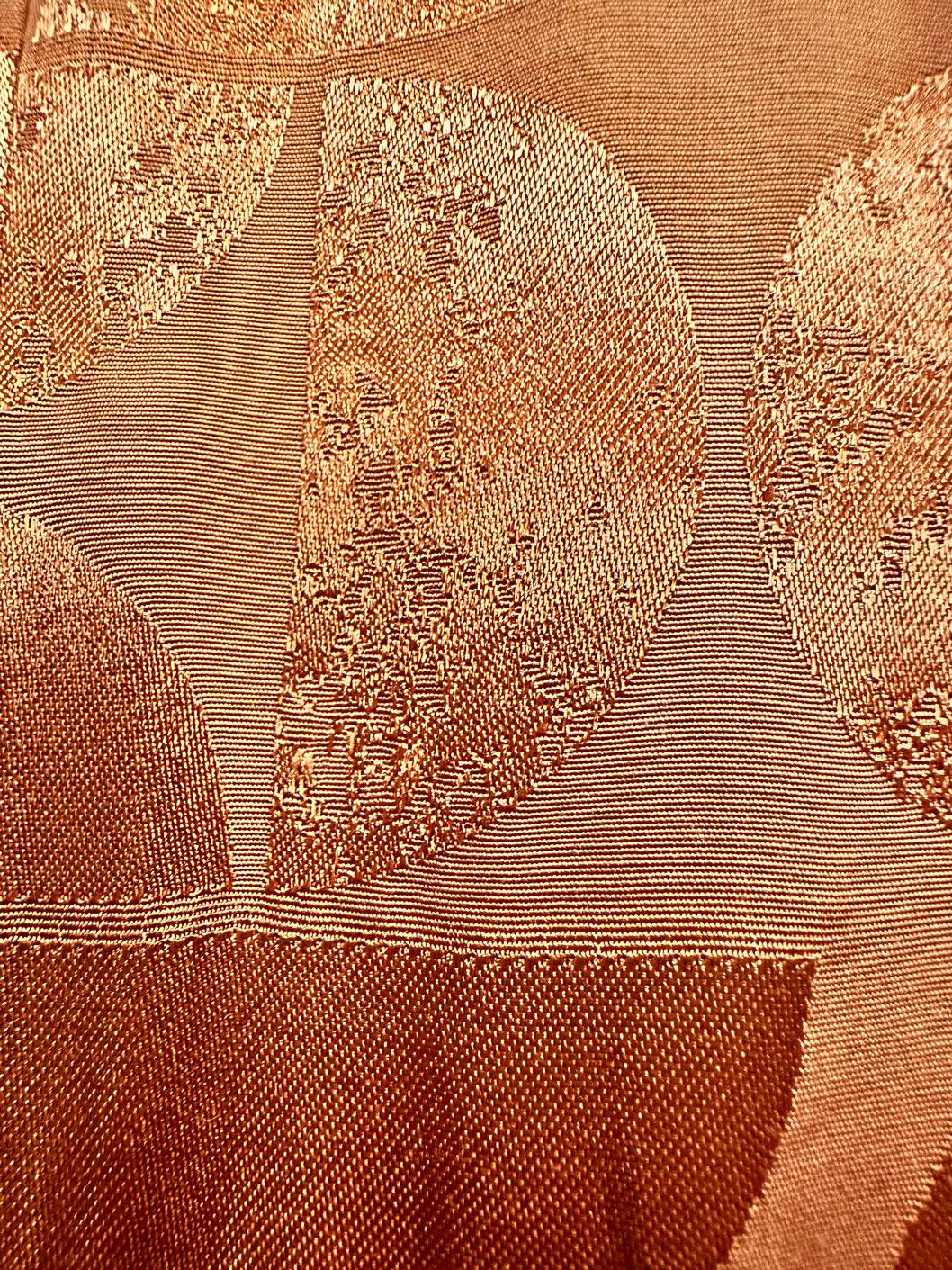 Tesettür giyim TURUNCU SATEN JAKAR İKİLİ PANTOLONLU TAKIM 43602