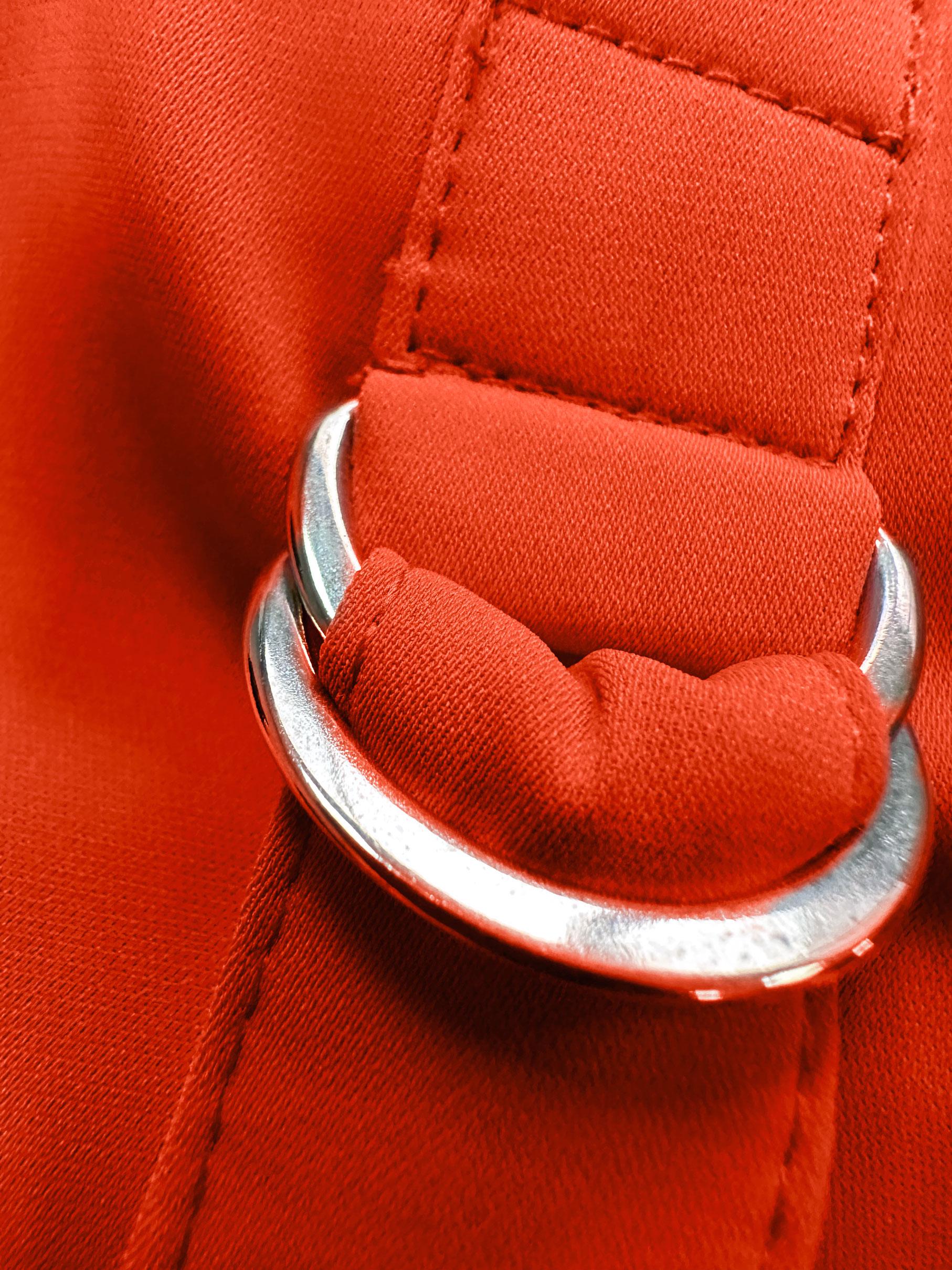 Tesettür giyim TURUNCU BAĞLAMA DETAYLI GÖMLEK YAKA PANTOLONLU TAKIM 43684