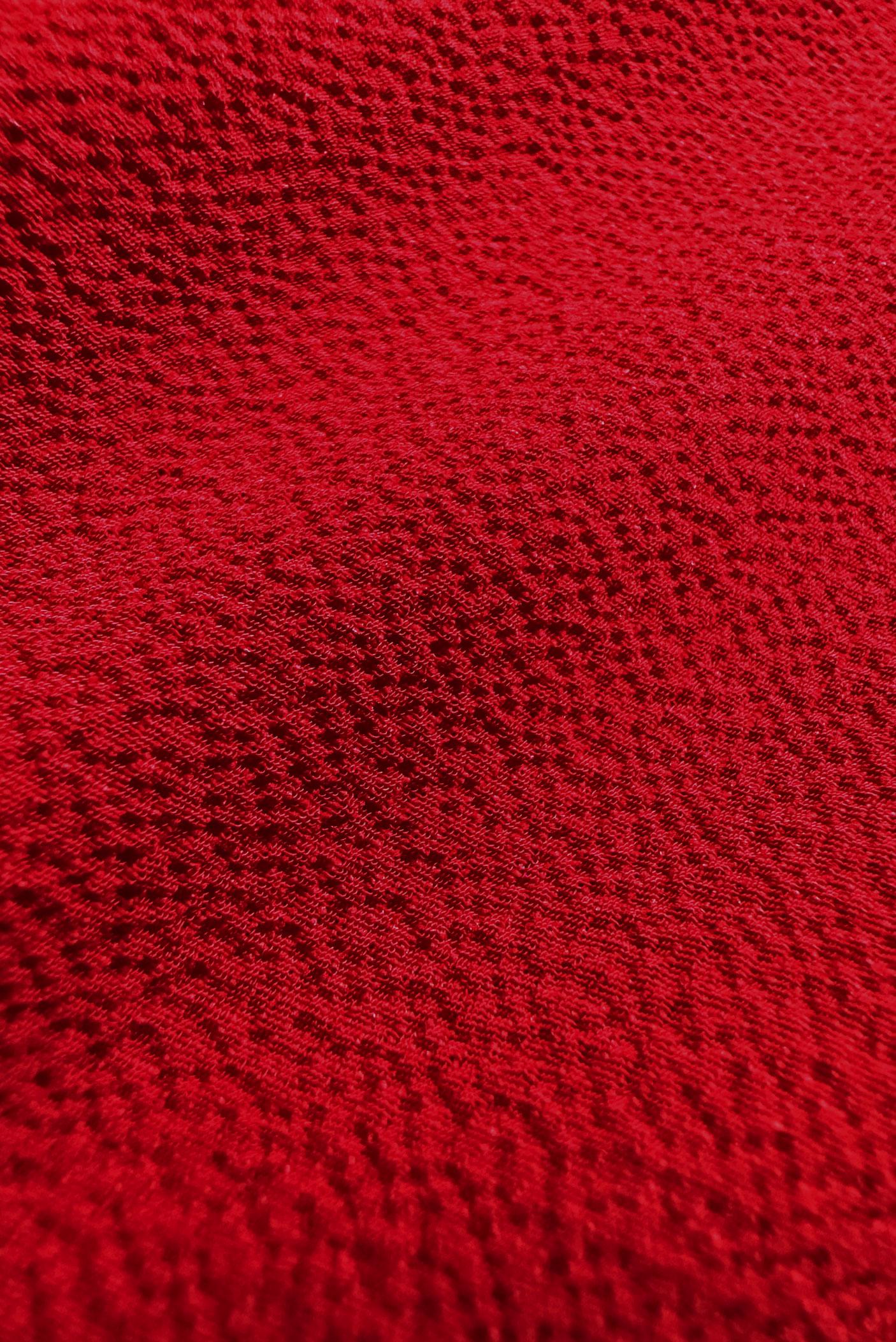 Tesettür giyim KIRMIZI FIRFIR DETAYLI BALON KOL PANTOLONLU TAKIM 43861