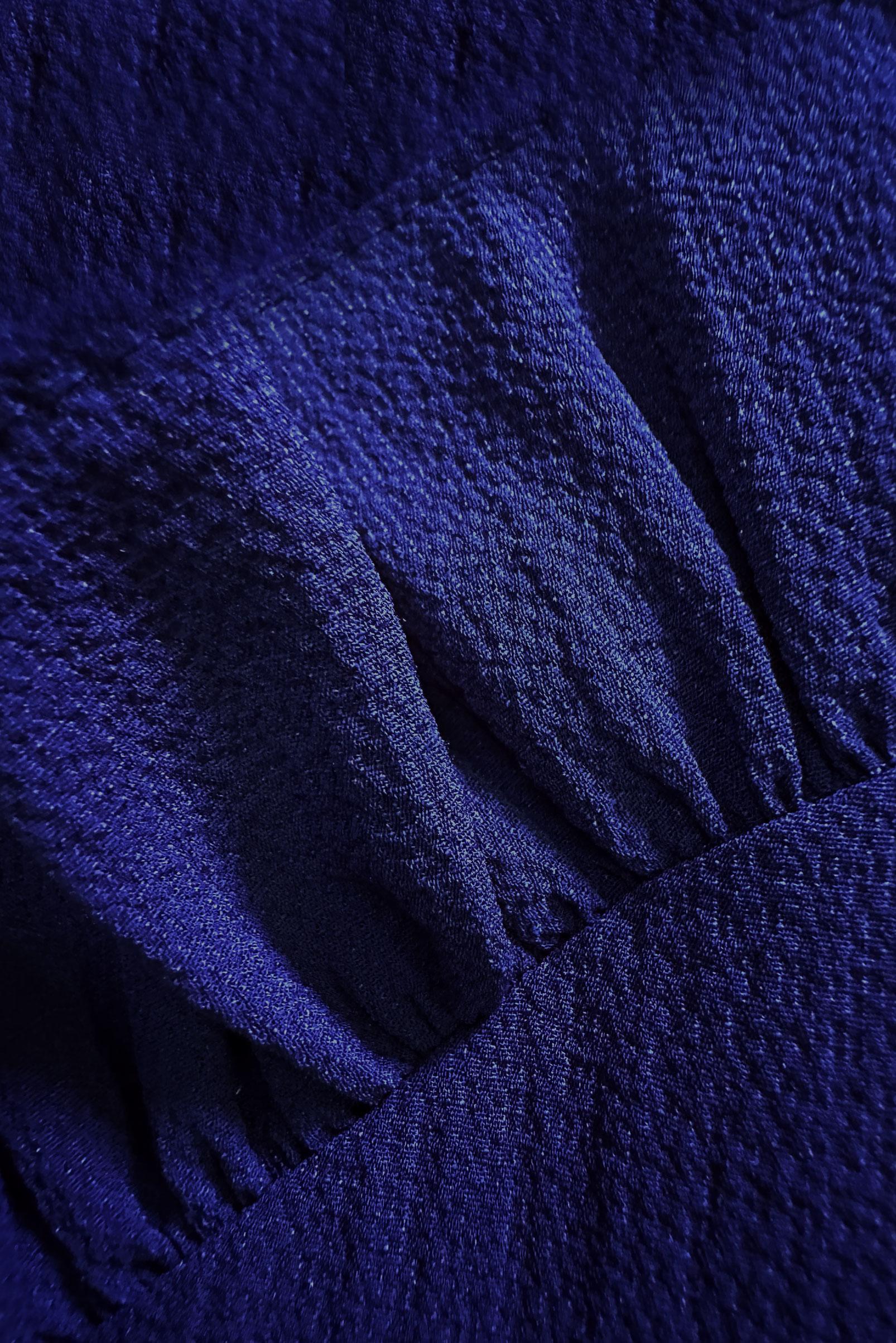 Tesettür giyim LACİVERT FIRFIR DETAYLI BALON KOL PANTOLONLU TAKIM 43861