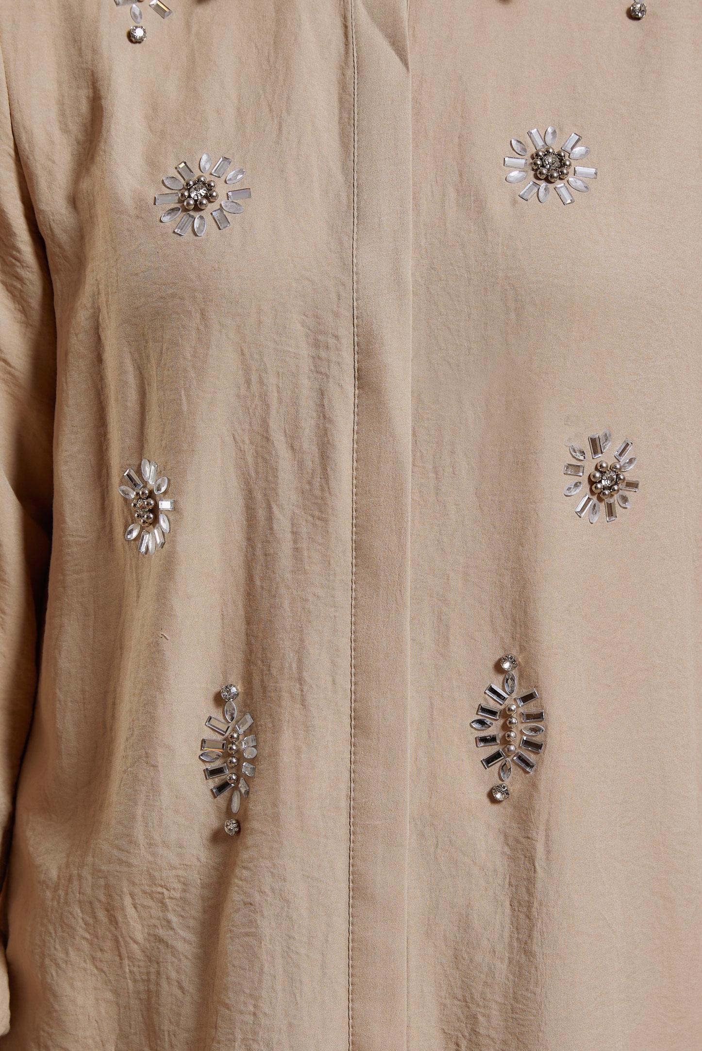 Tesettür giyim BEJ TAŞ BASKILI PANTOLONLU TAKIM 43935