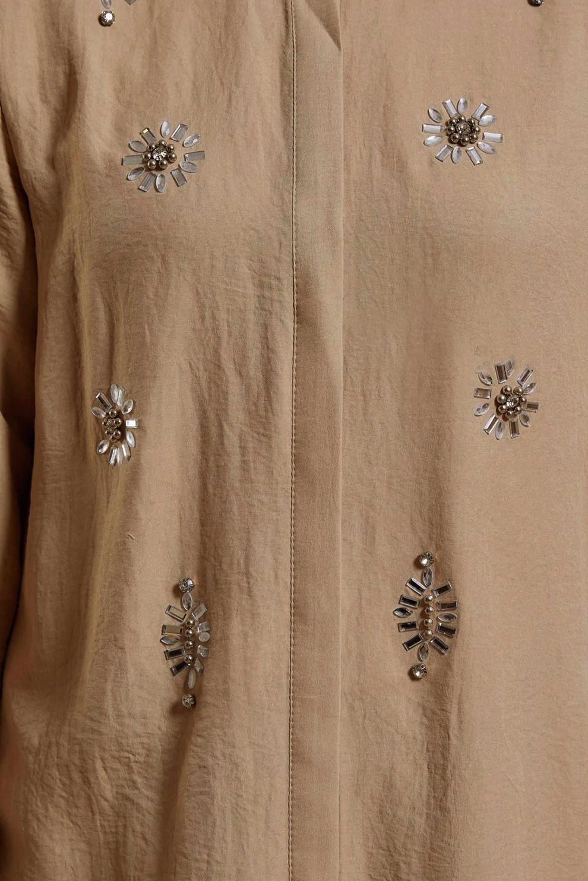 Tesettür giyim KAHVE TAŞ BASKILI PANTOLONLU TAKIM 43935