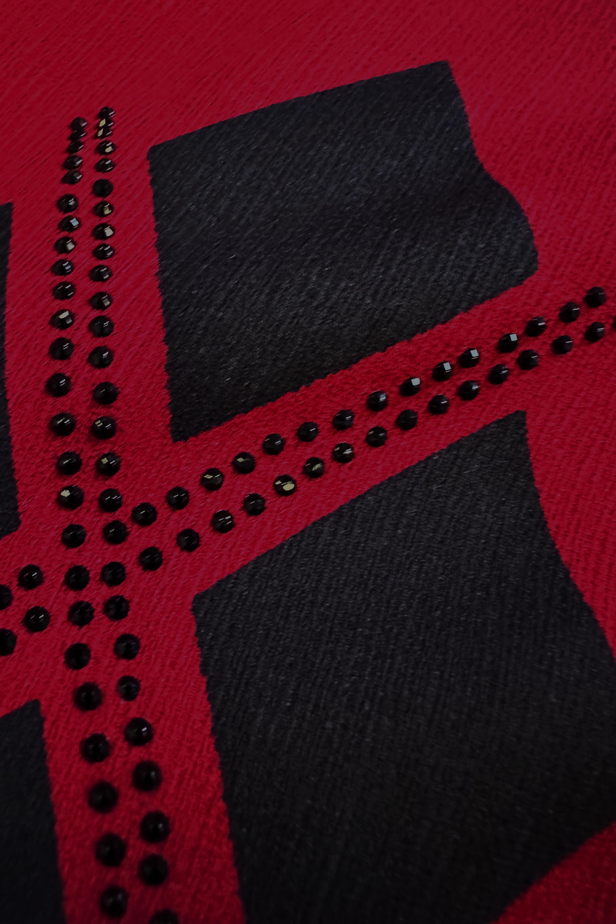 Vêtements hijab ROUGE BORDEAUX ENSEMBLE TUNIQUE 2 PIÈCES À MOTIFS GÉOMÉTRIQUES 20388