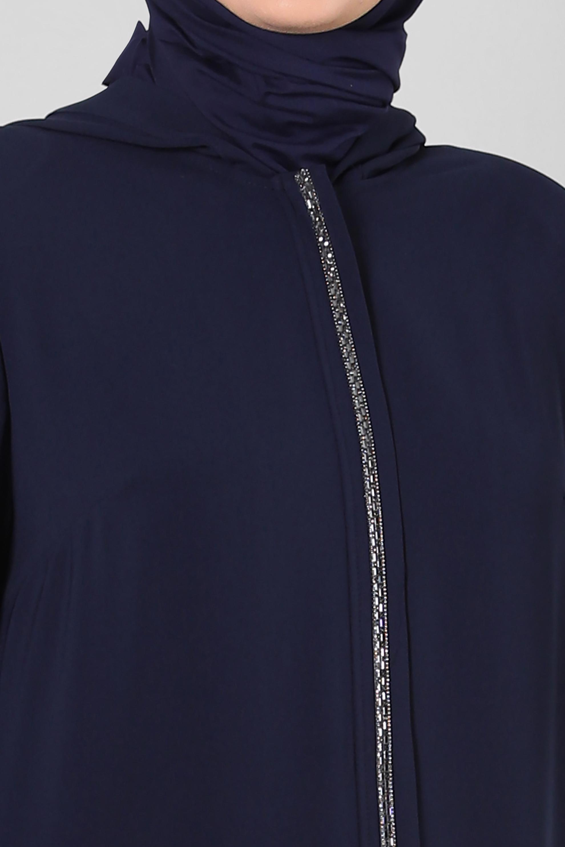 Tesettür giyim LACİVERT KAPÜŞONLU BÜYÜK BEDEN TUNİK 20392