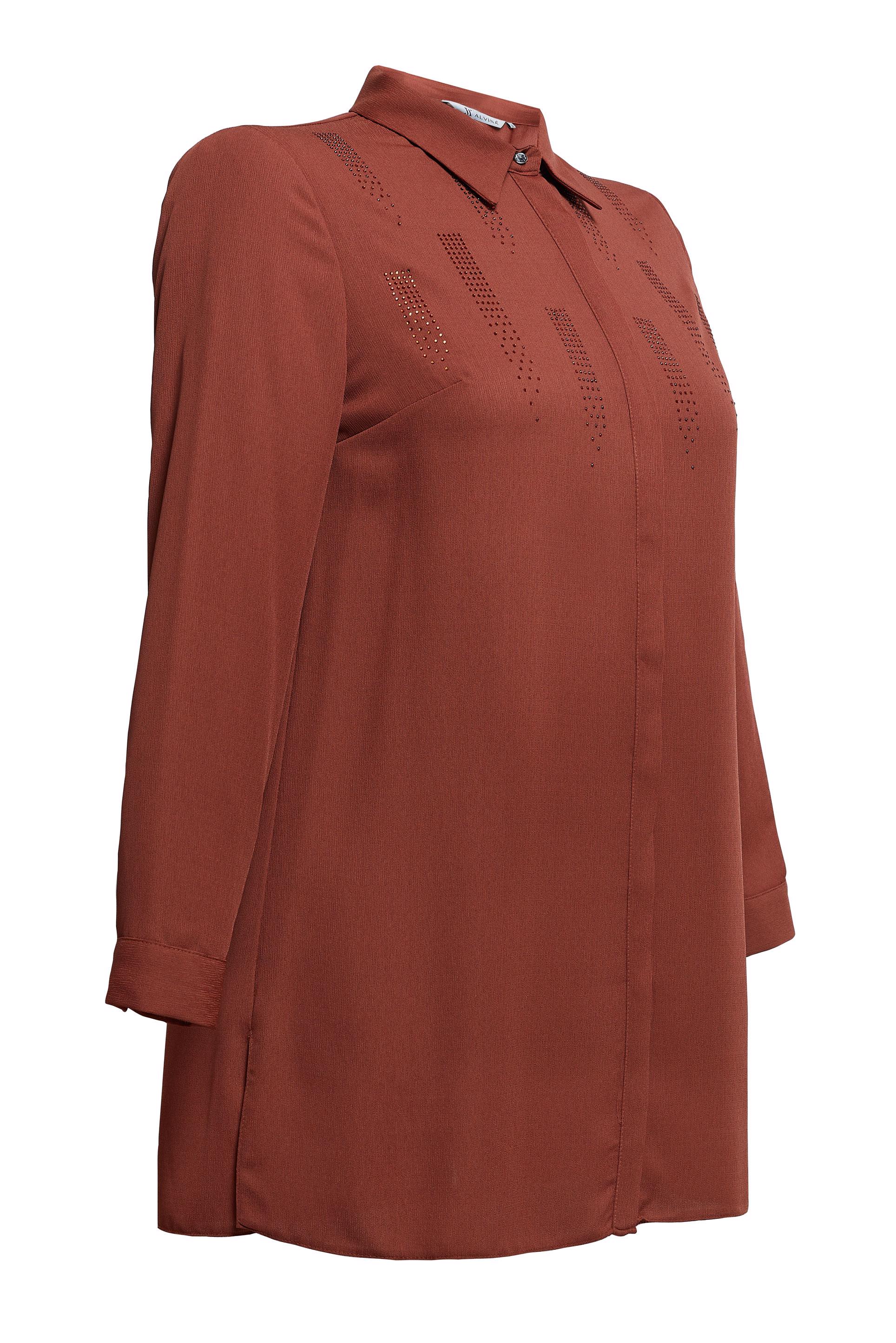 Vêtements hijab ORANGE TUNIQUE GRANDE TAILLE AVEC GEMME 20397