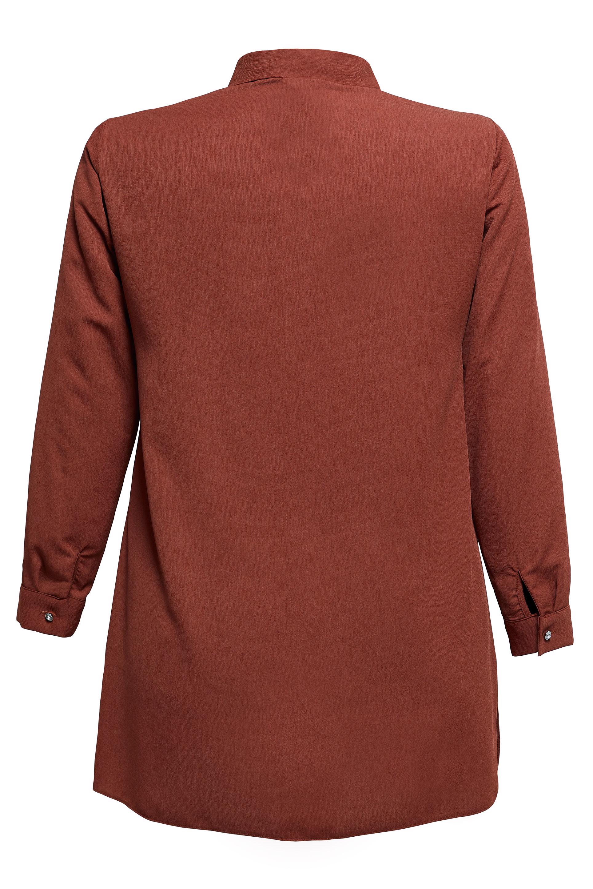 Vêtements hijab ORANGE TUNIQUE GRANDE TAILLE AVEC GEMME 20397