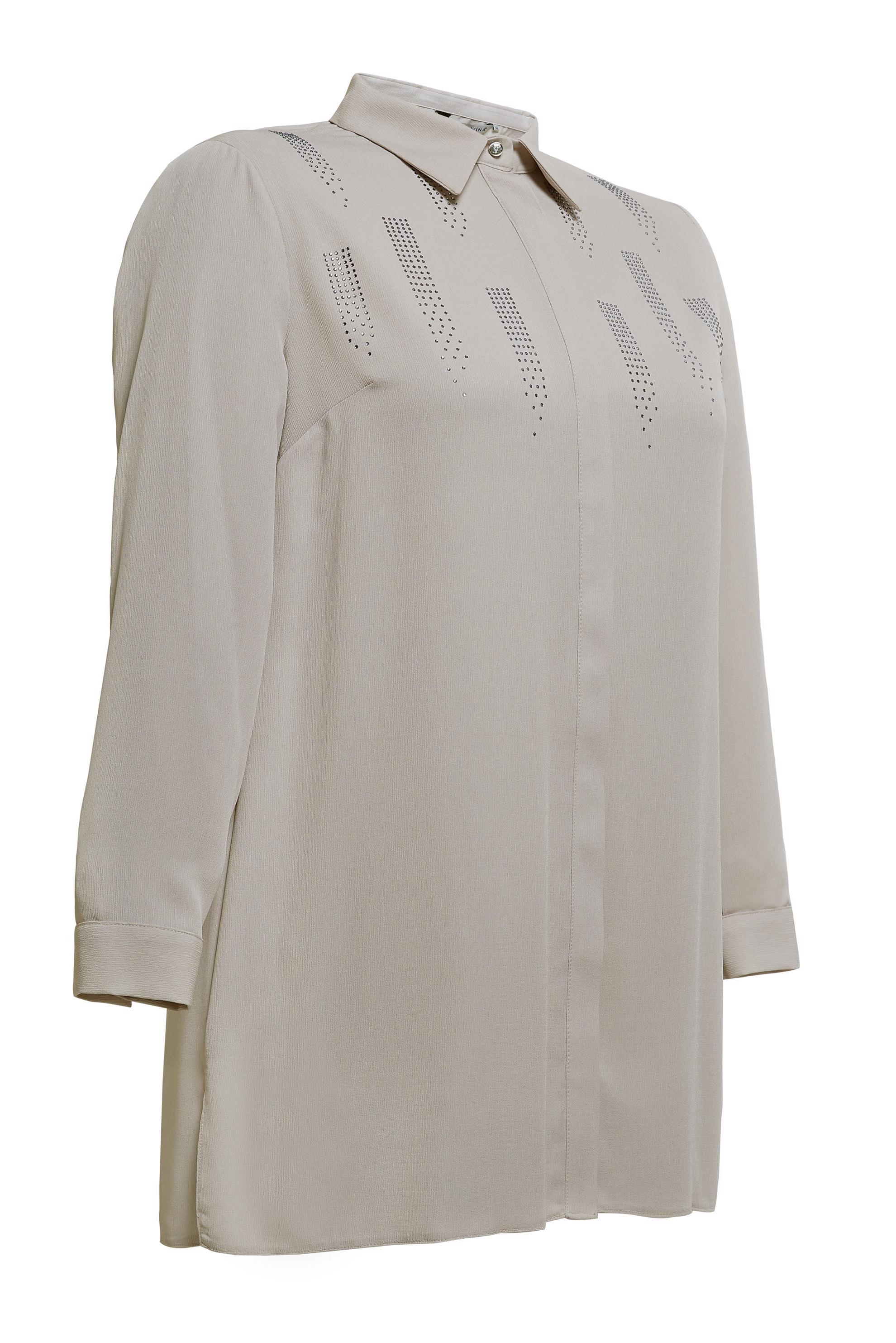 Tesettür giyim BEJ TAŞLI BÜYÜK BEDEN TUNİK 20397