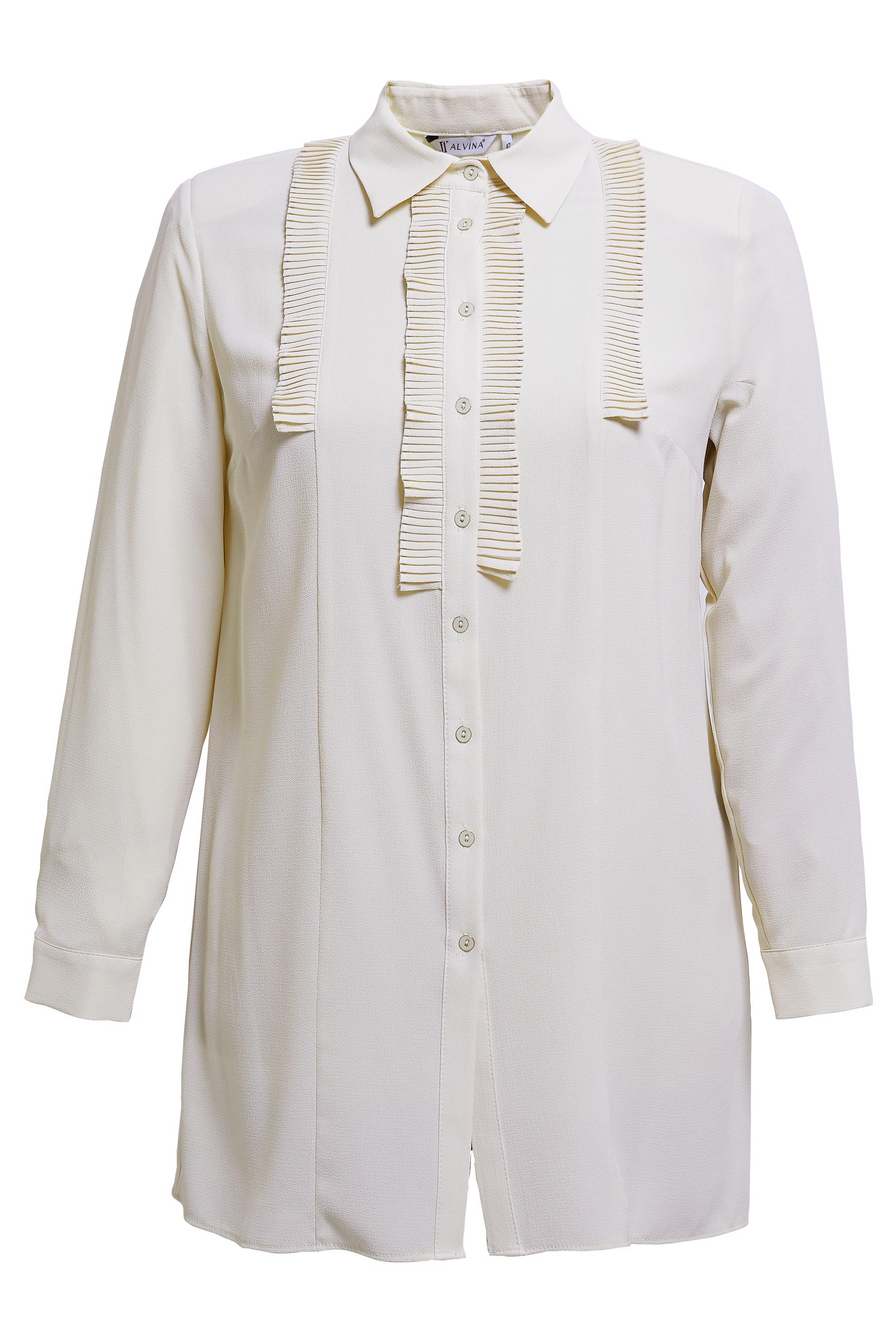 Vêtements hijab BEIGE TUNIQUE GRANDE TAILLE DÉTAILLÉE À PLISSÉS 20401