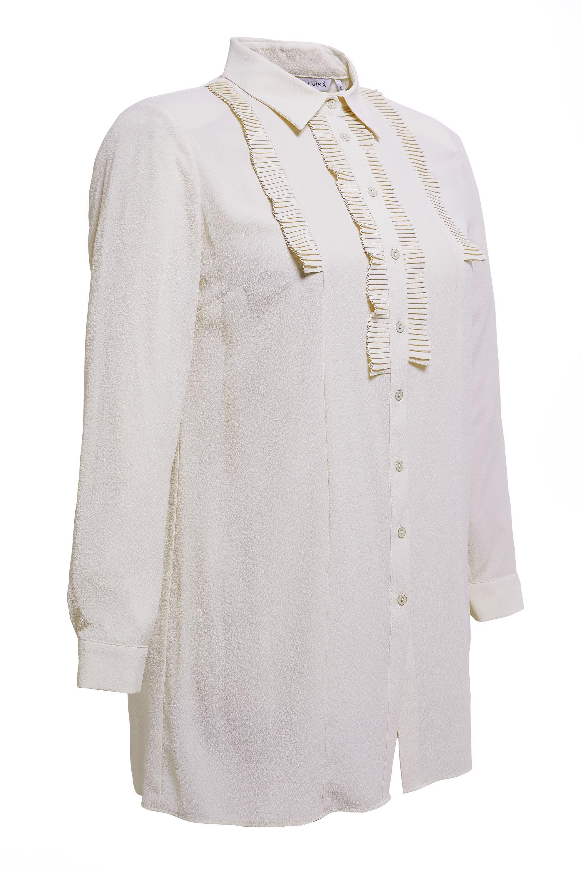 Vêtements hijab BEIGE TUNIQUE GRANDE TAILLE DÉTAILLÉE À PLISSÉS 20401