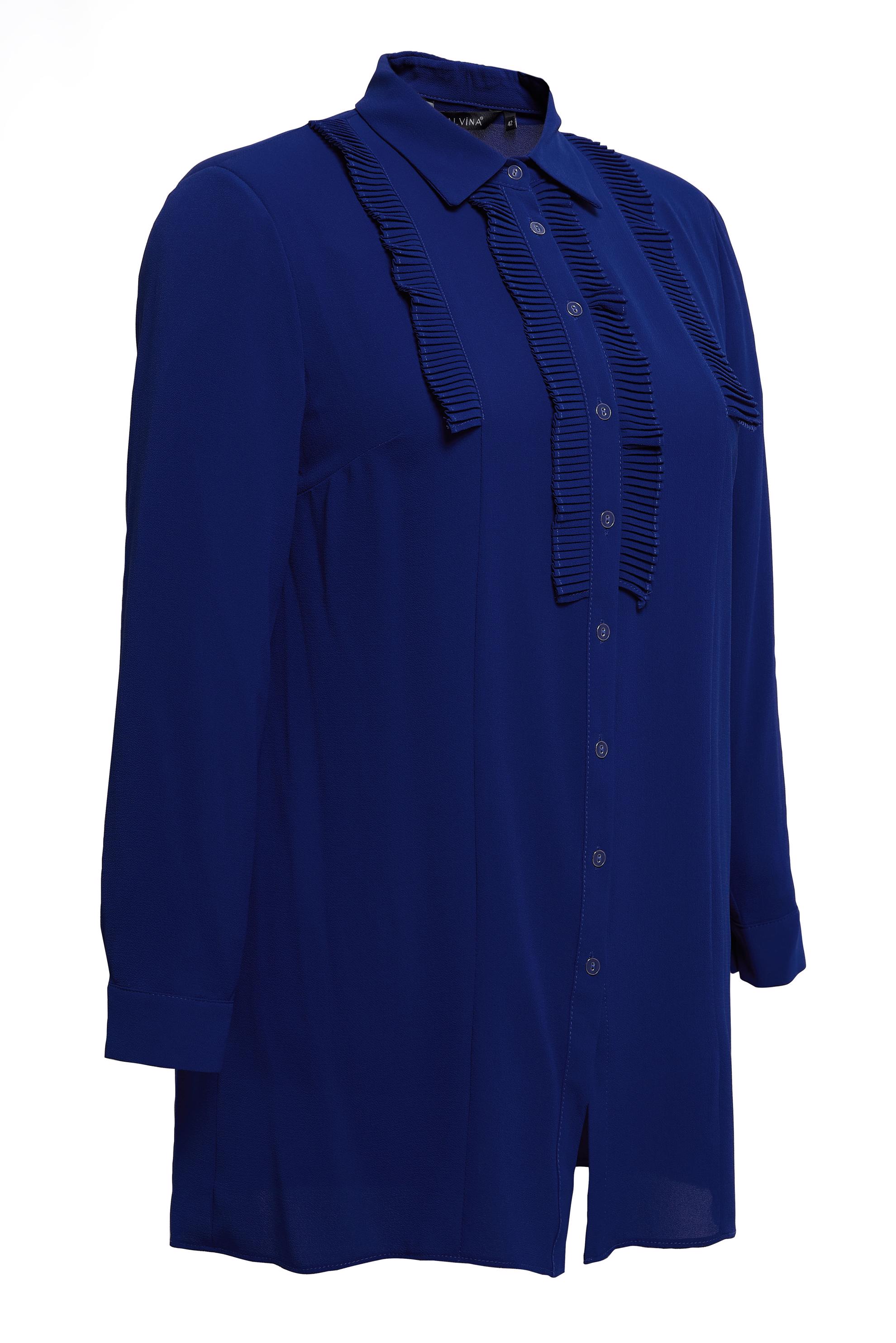 Tesettür giyim LACİVERT PİLİSE DETAYLI BÜYÜK BEDEN TUNİK 20401