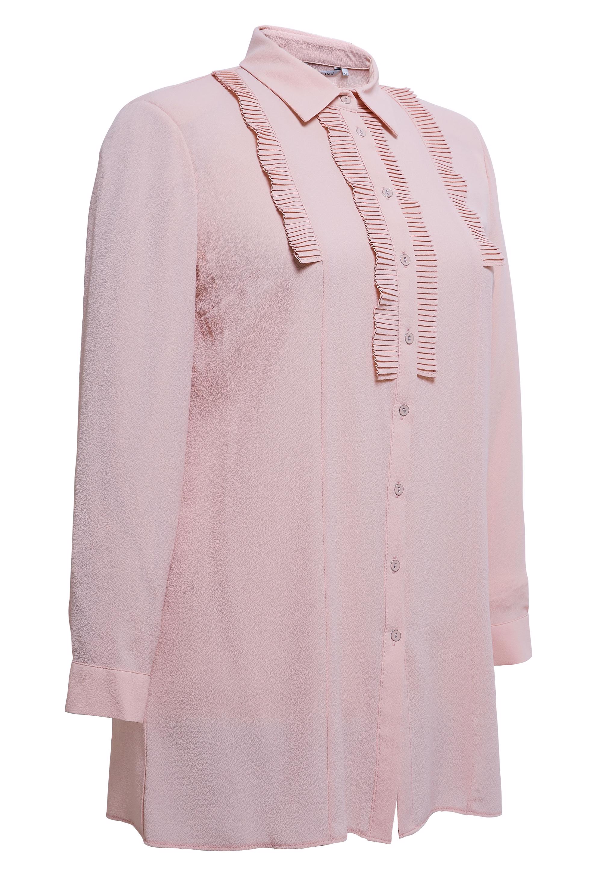 Vêtements hijab POUDRE TUNIQUE GRANDE TAILLE DÉTAILLÉE À PLISSÉS 20401