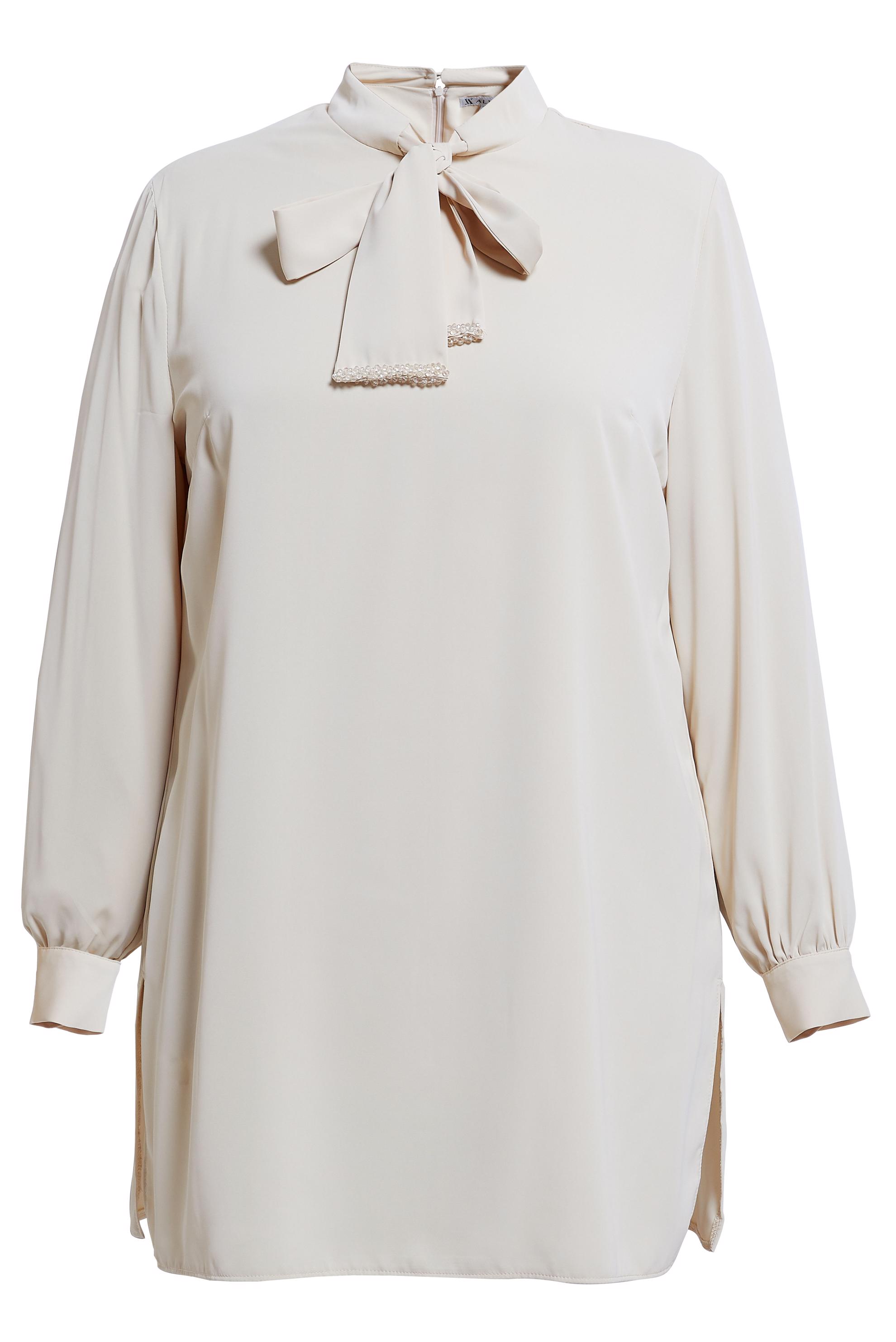 Vêtements hijab BEIGE TUNIQUE GRANDE TAILLE 20403