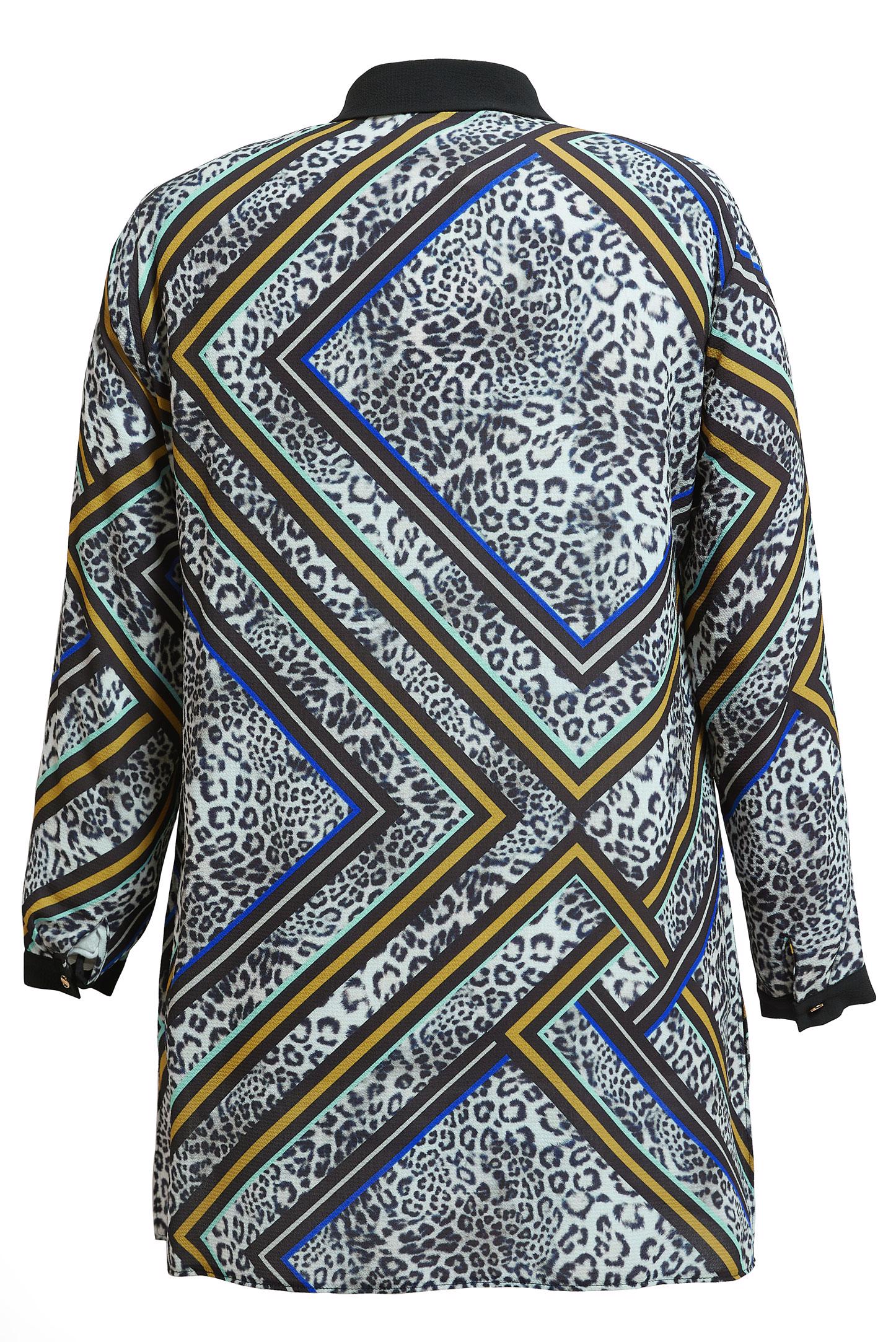 Vêtements hijab GRIS TUNIQUE GRANDE TAILLE À MOTIF 20407