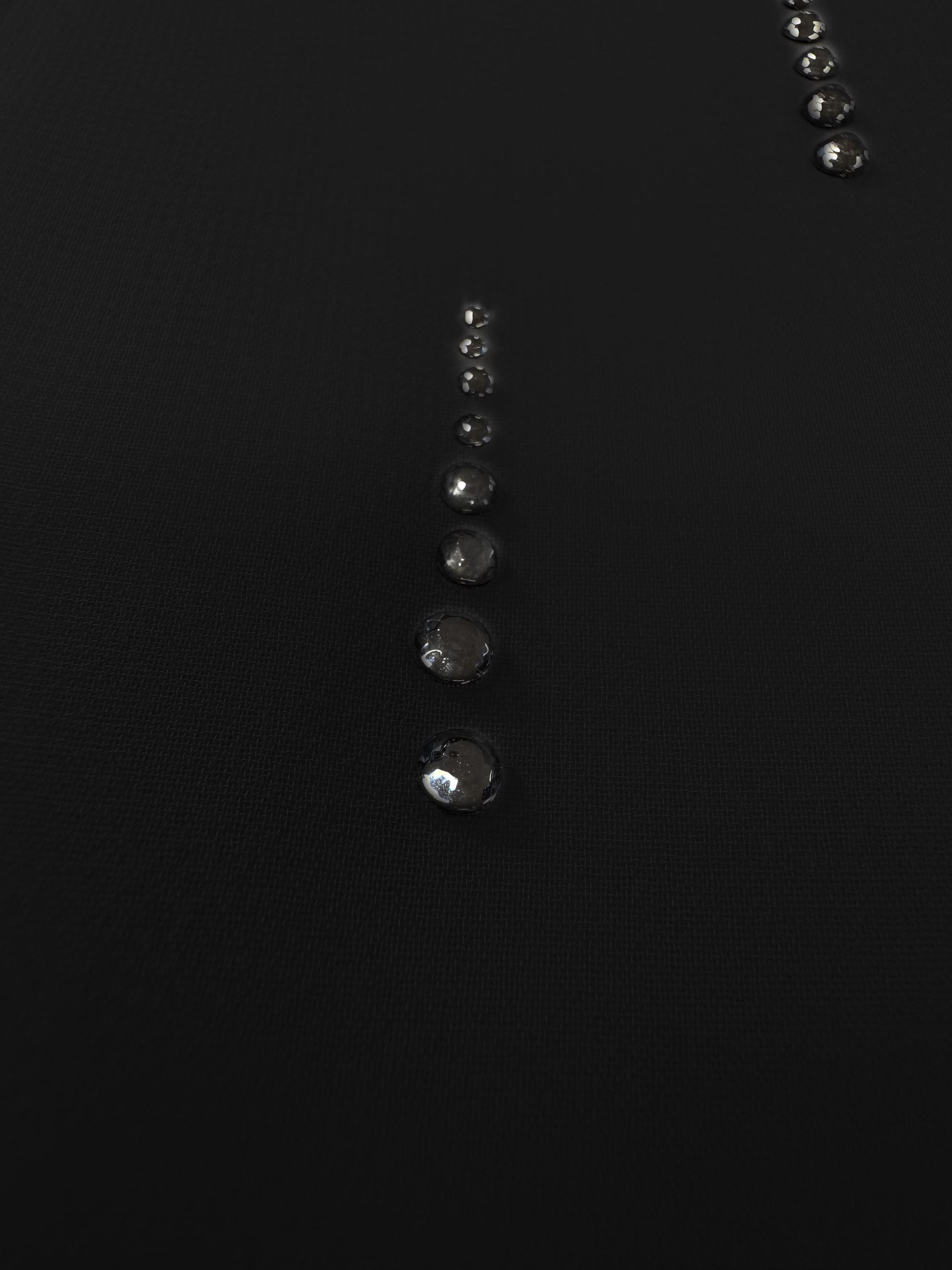 Tesettür giyim SİYAH TAŞ BASKILI ASİMETRİK KESİM GÖMLEK TUNİK 43505