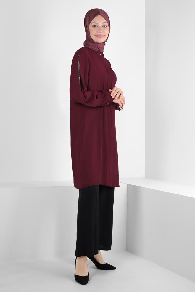 Vêtements hijab BEIGE 43524 7968 TUNİK 40/48 TEK42 - ALVİNA