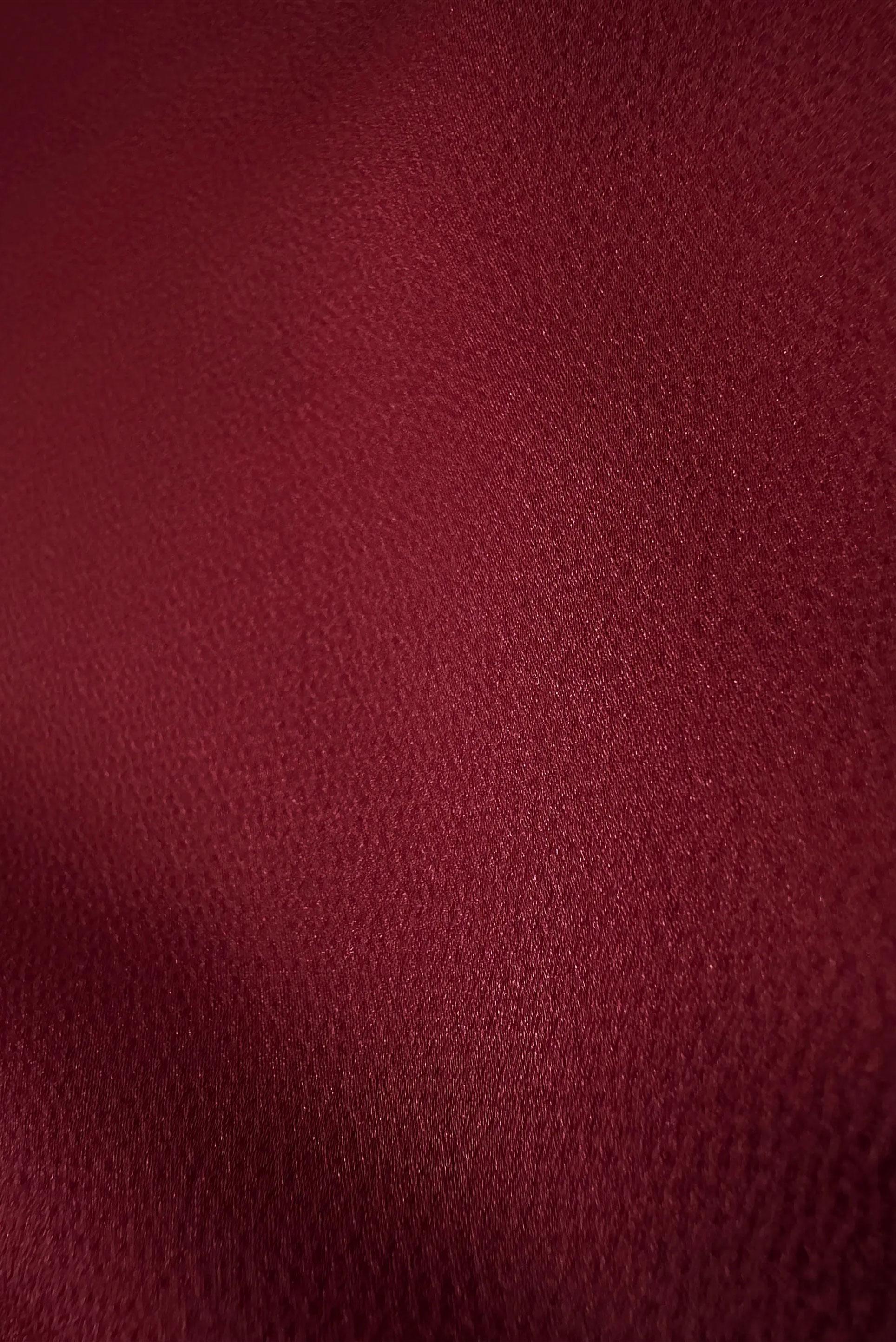 Tesettür giyim BORDO MANŞETLERİ BAĞLAMA DETAYLI SATEN TUNİK 43526