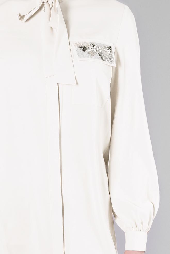 Hijab clothing WHITE 43530 SUMMER DUBAİ TUNİK 38/48 TEK40 - ALVİNA