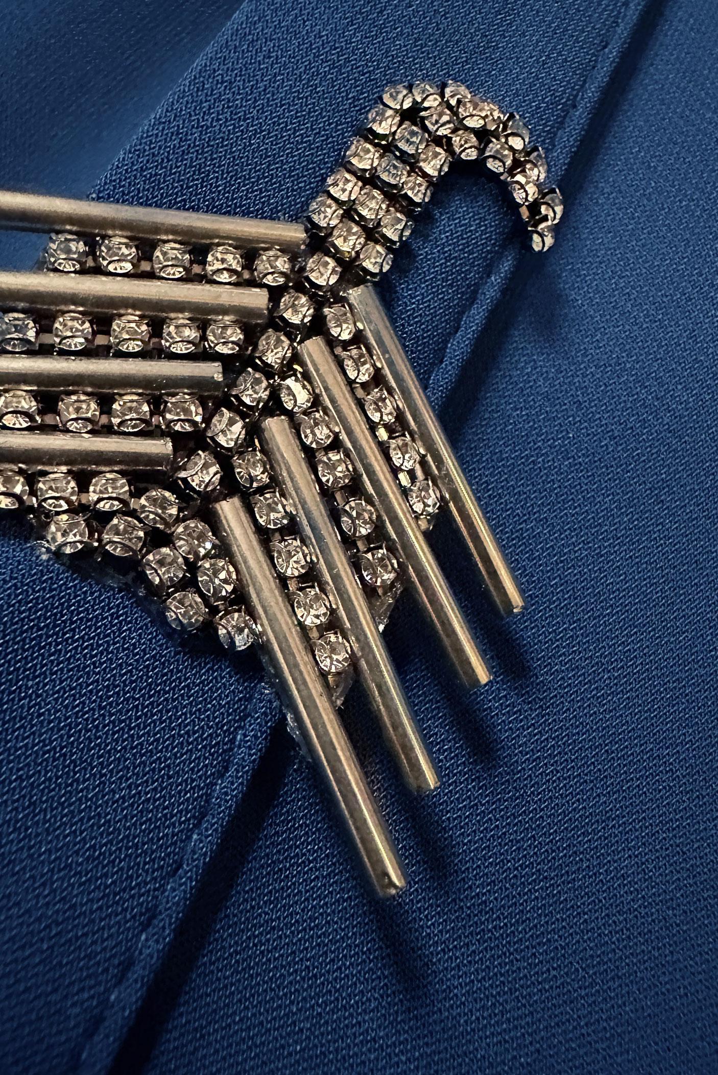 Tesettür giyim LACİVERT AKSESUAR DETAYLI GENİŞ KOL TUNİK 43532