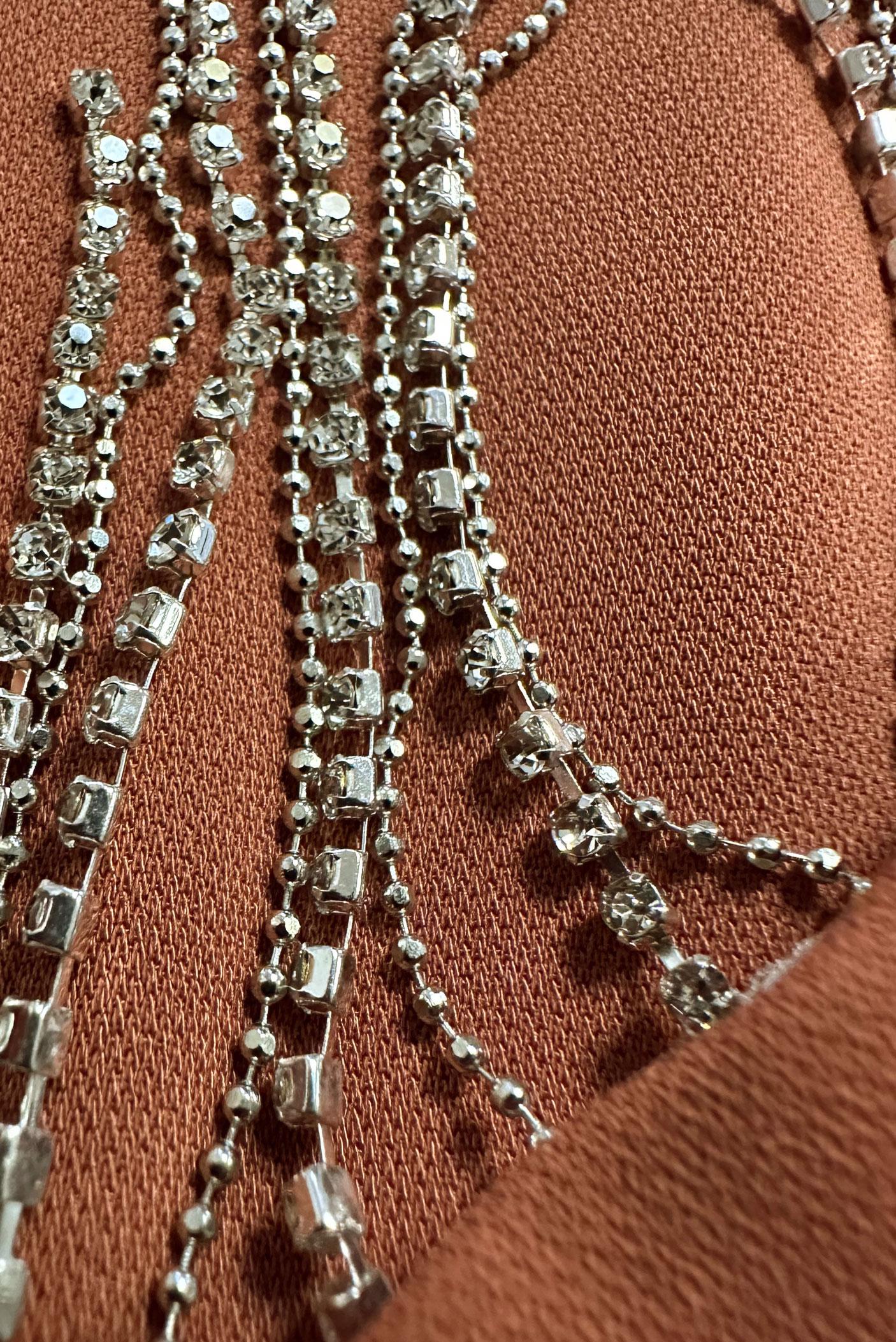 Tesettür giyim KAHVE TAŞ PÜSKÜL DETAYLI YANI YIRTMAÇLI TUNİK 43545