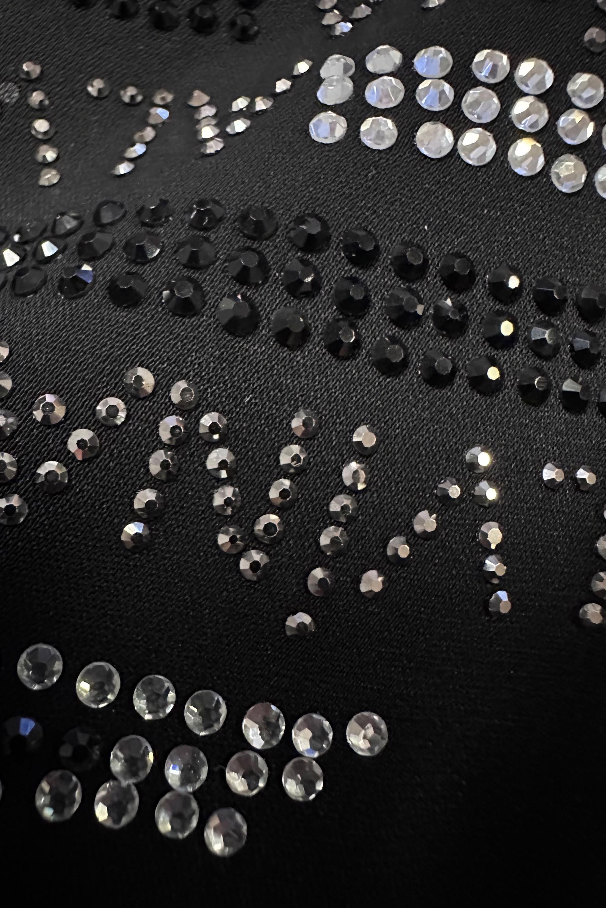 Tesettür giyim SİYAH TAŞ BASKILI TUNİK 43567