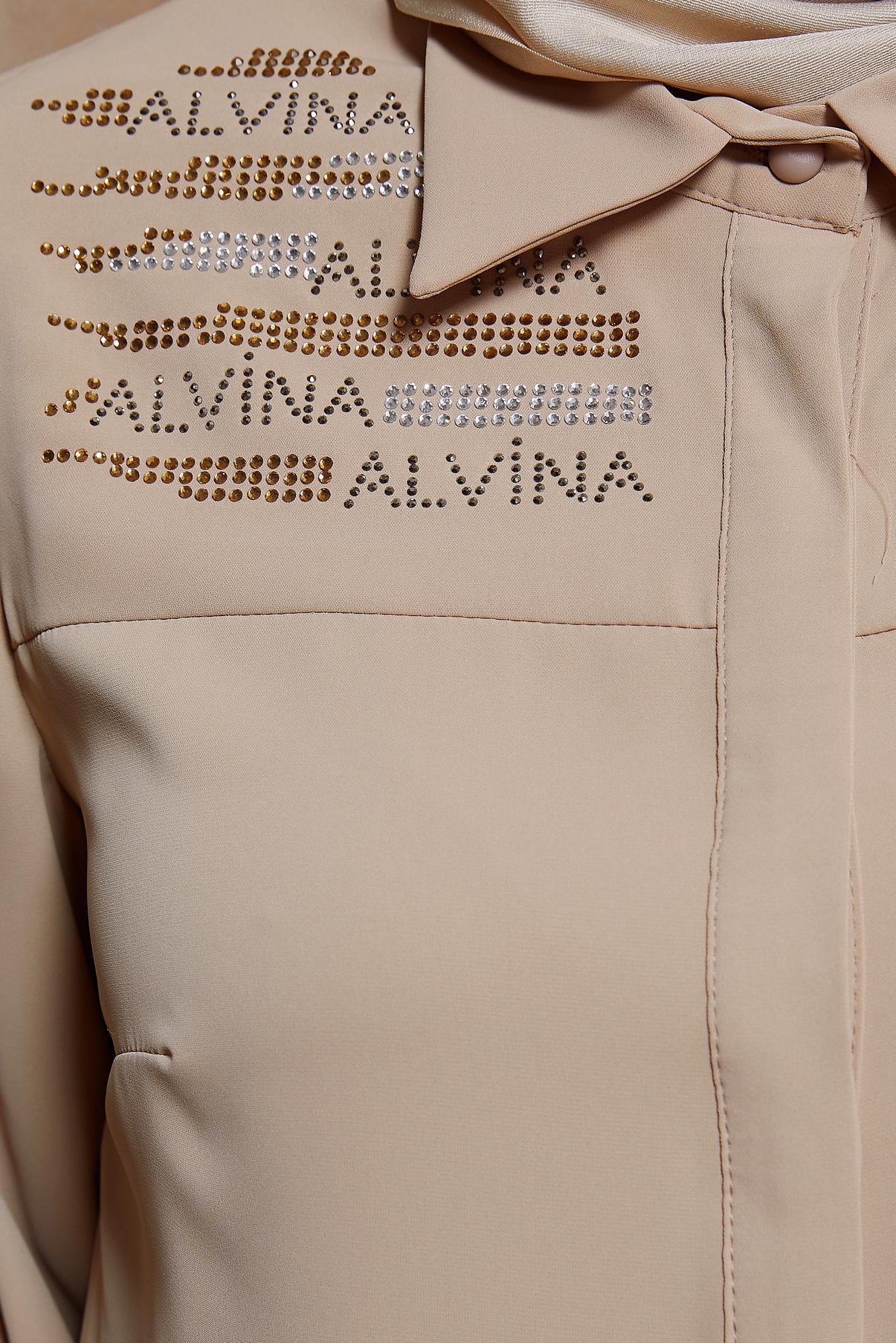 Tesettür giyim BEJ TAŞ BASKILI TUNİK 43567