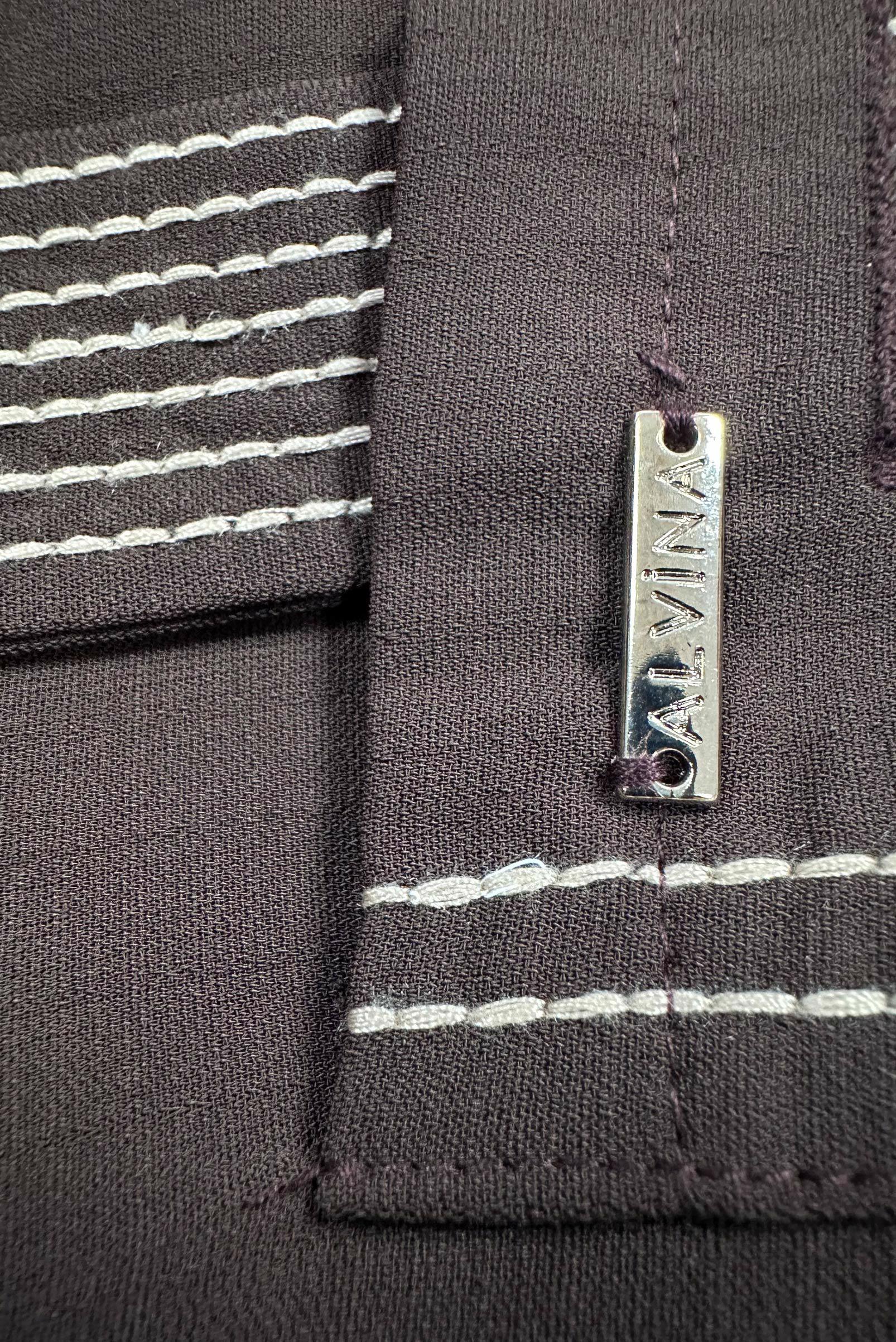 Tesettür giyim KAHVE DİKİŞ DETAYLI DÜĞMELİ UZUN TUNİK 43607