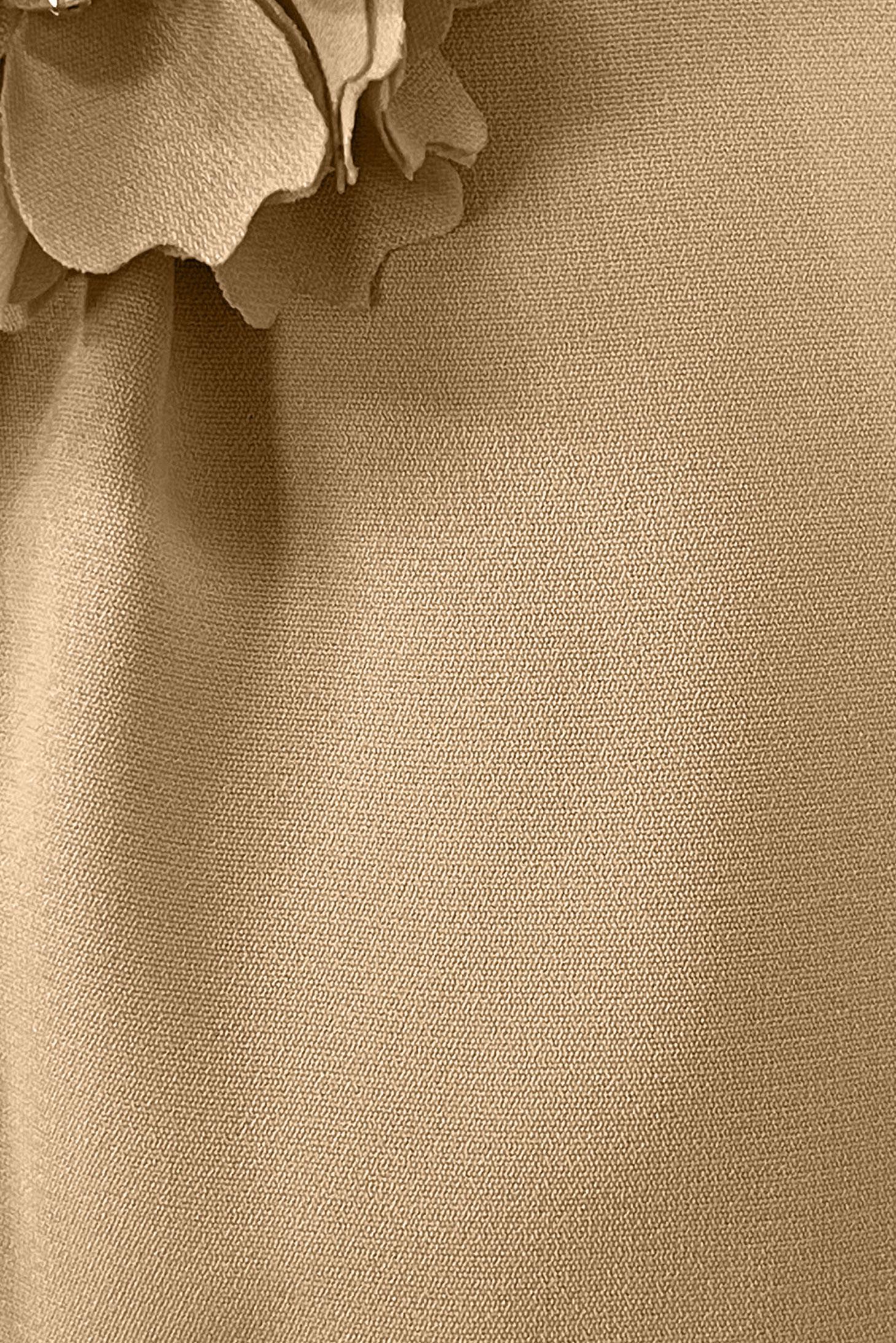 Tesettür giyim SARI ÇİÇEK AKSESUARLI ASİMETRİK KESİM TUNİK 43610