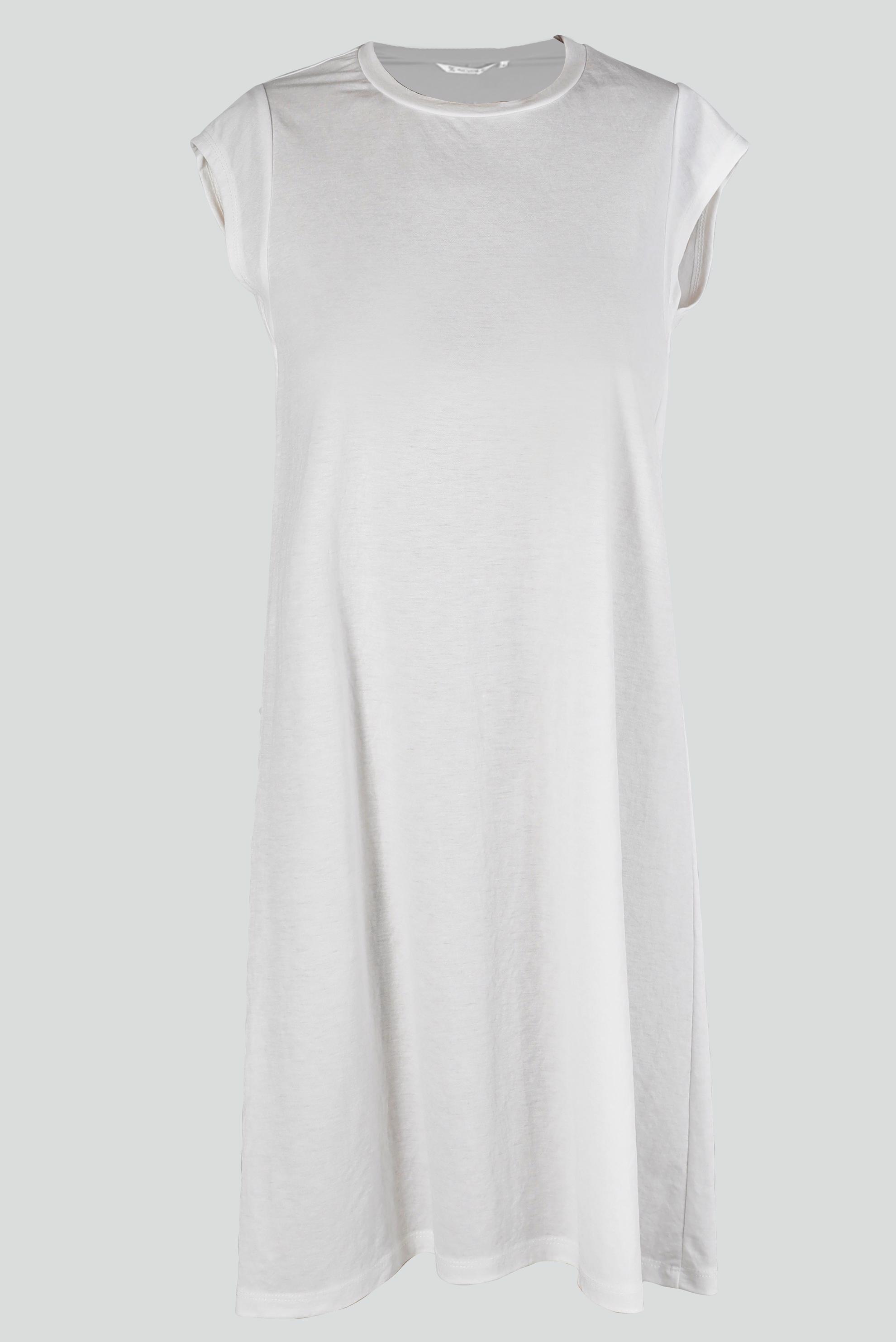 Tesettür giyim BEYAZ BASIC SIFIR KOL TUNİK 43620