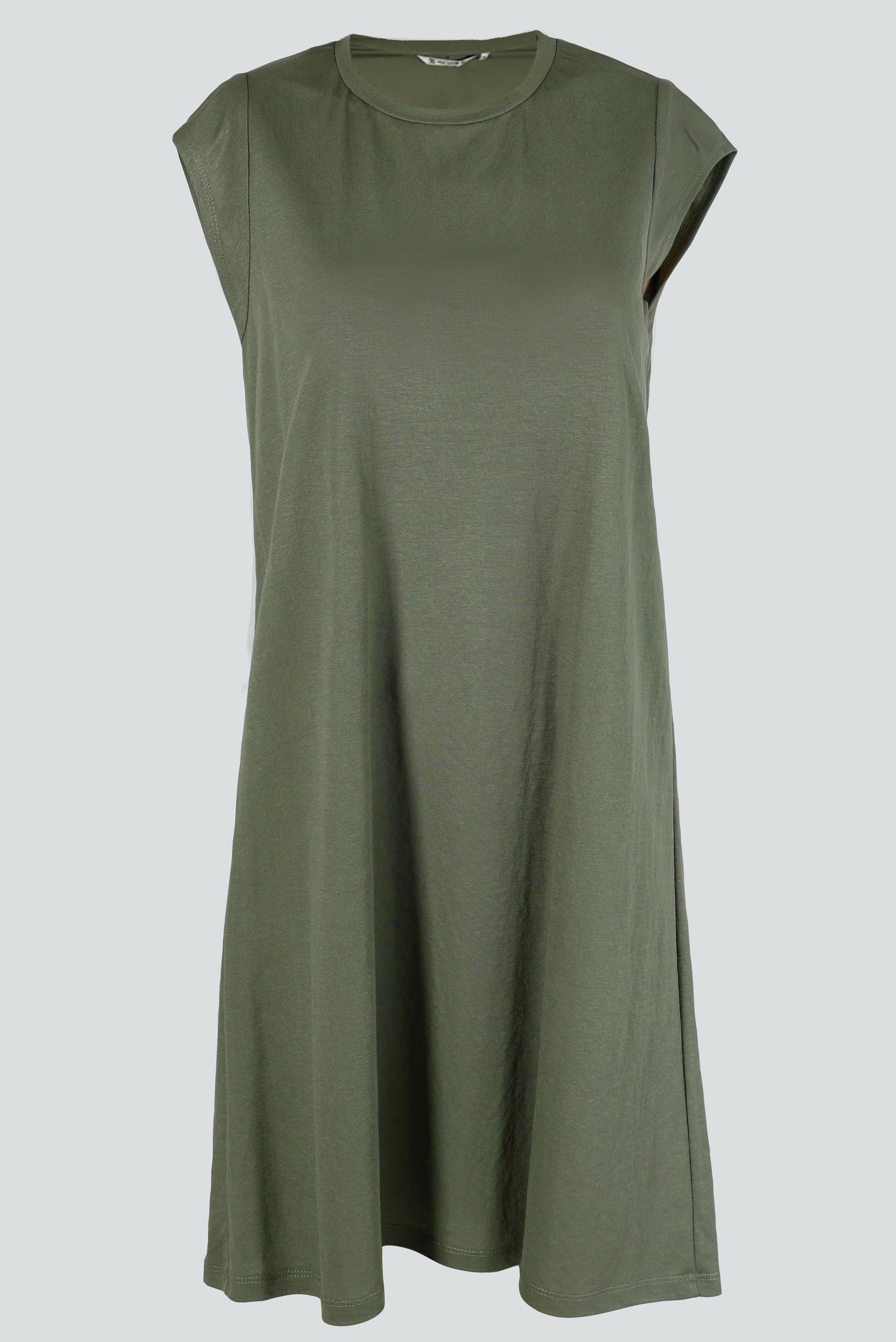 Tesettür giyim HAKİ BASIC SIFIR KOL TUNİK 43620