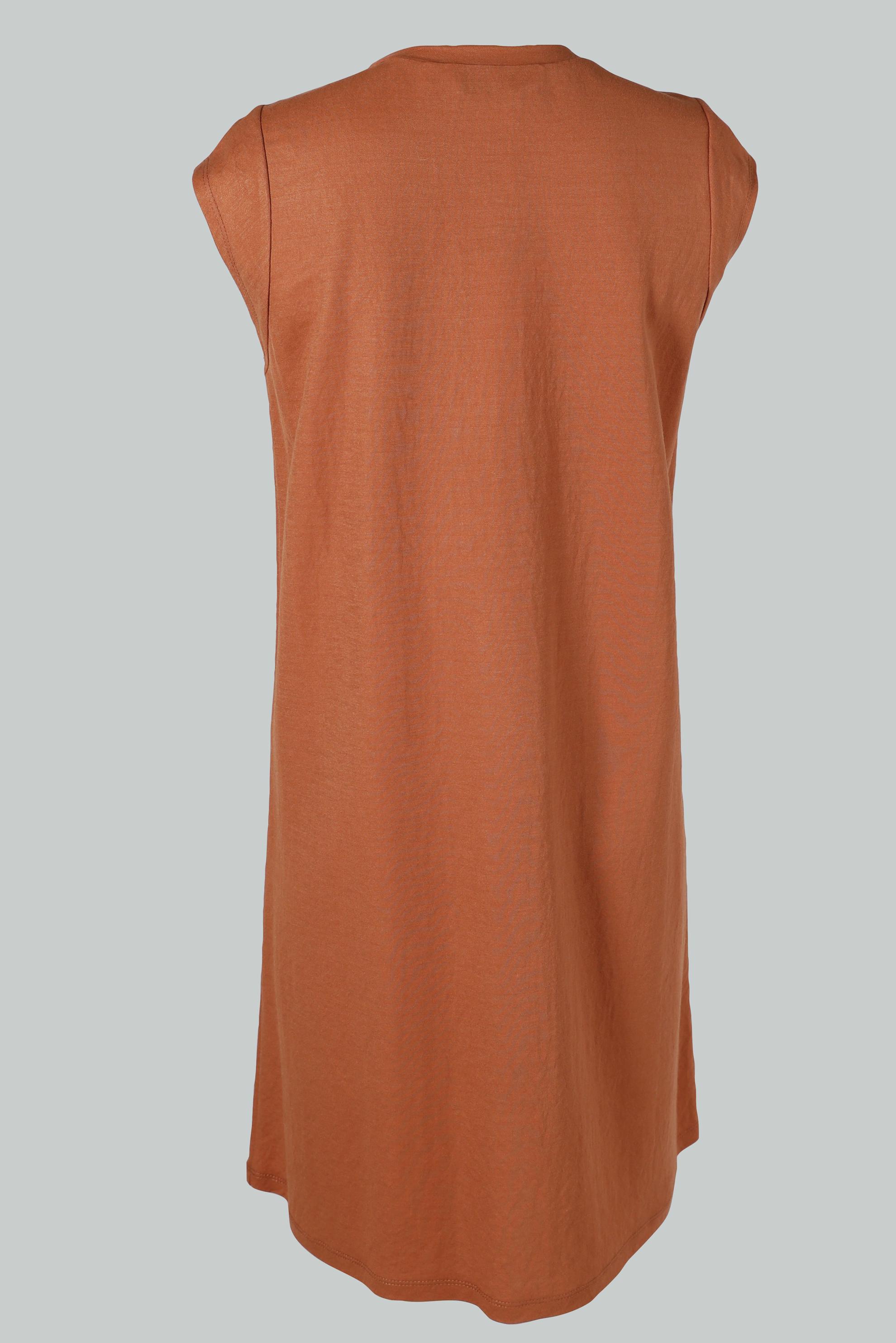 Tesettür giyim TURUNCU BASIC SIFIR KOL TUNİK 43620