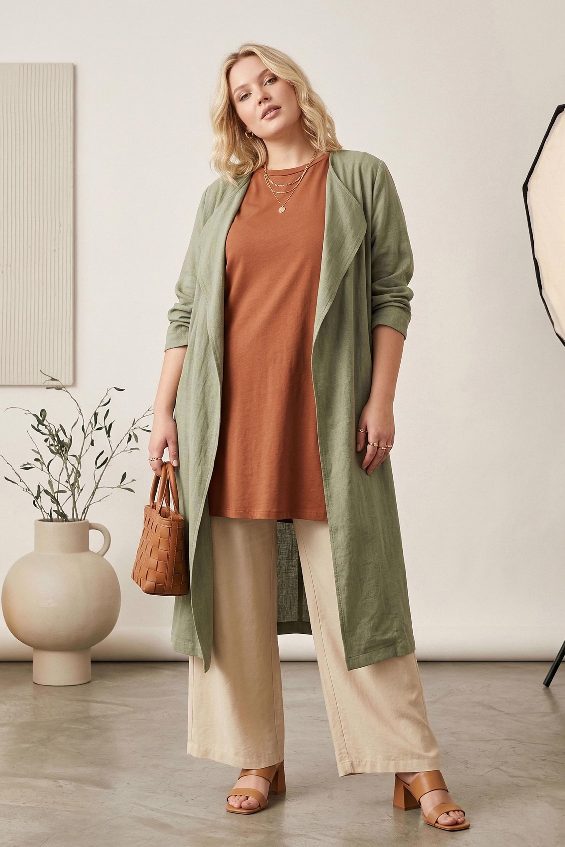 Tesettür giyim TURUNCU BASIC SIFIR KOL TUNİK 43620