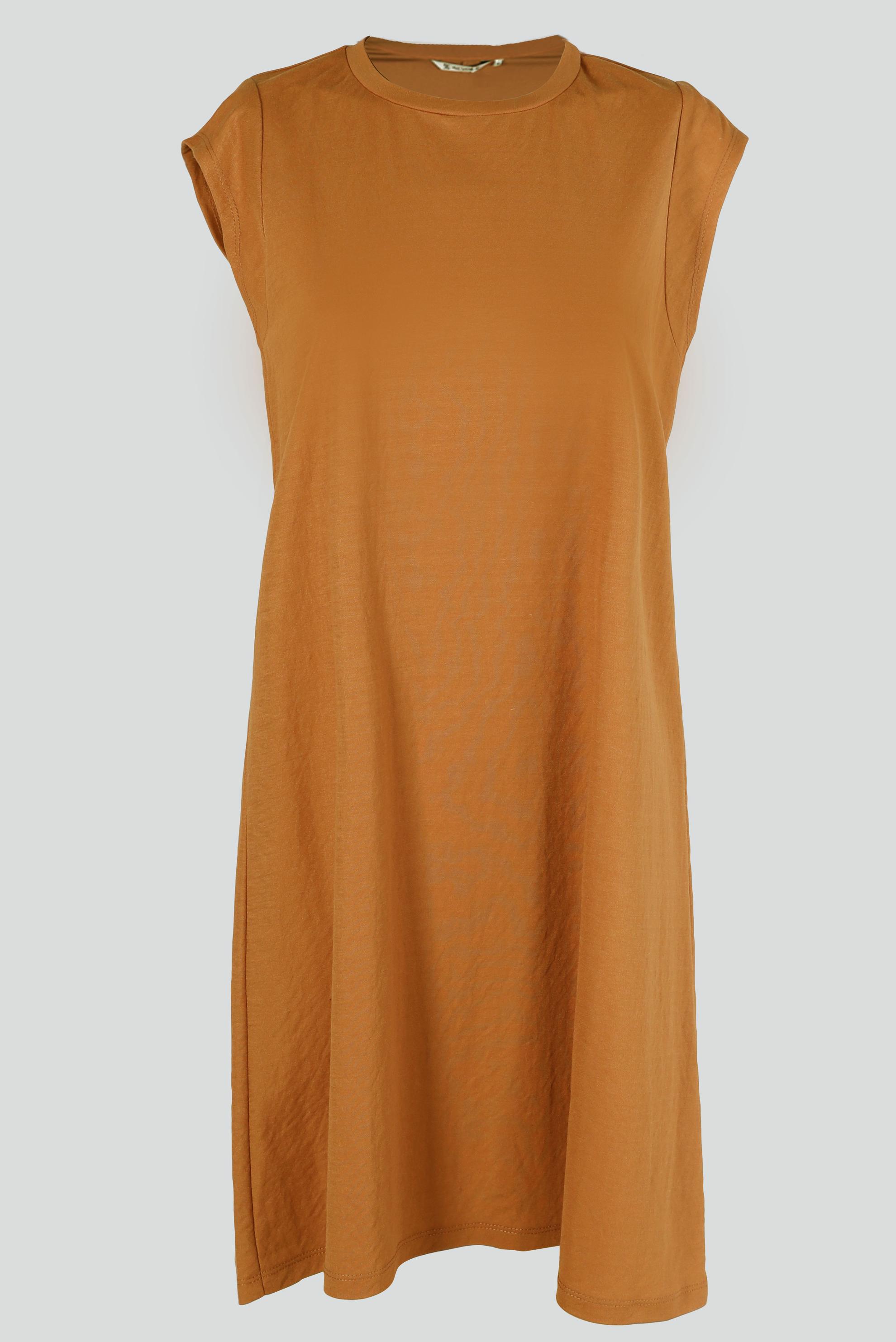 Tesettür giyim SARI BASIC SIFIR KOL TUNİK 43620