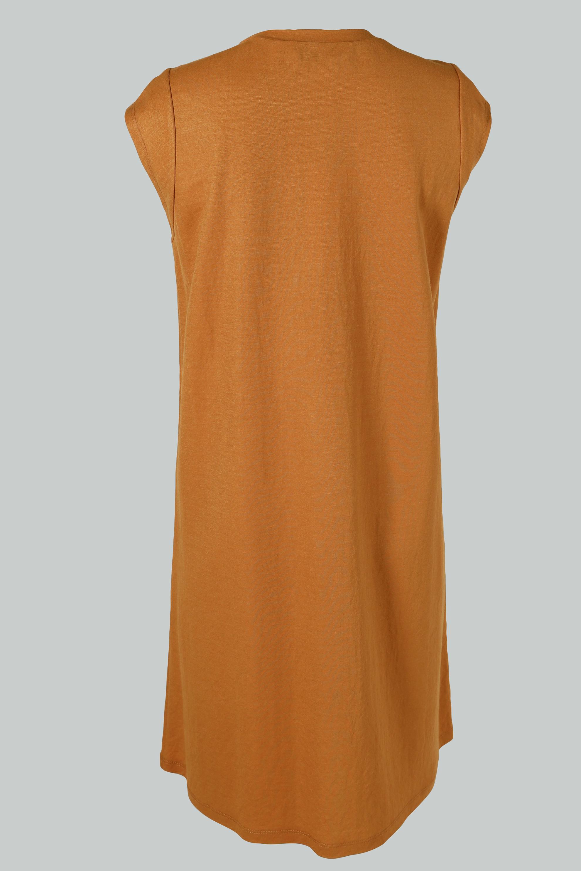 Tesettür giyim SARI BASIC SIFIR KOL TUNİK 43620