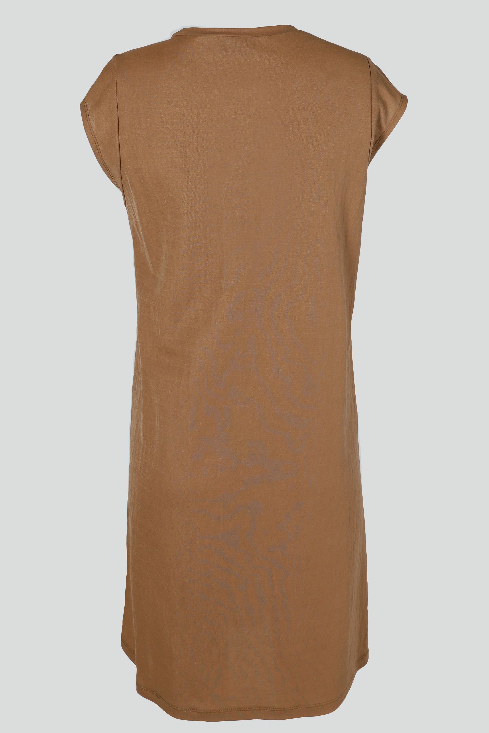 Tesettür giyim KAHVE BASIC SIFIR KOL TUNİK 43620