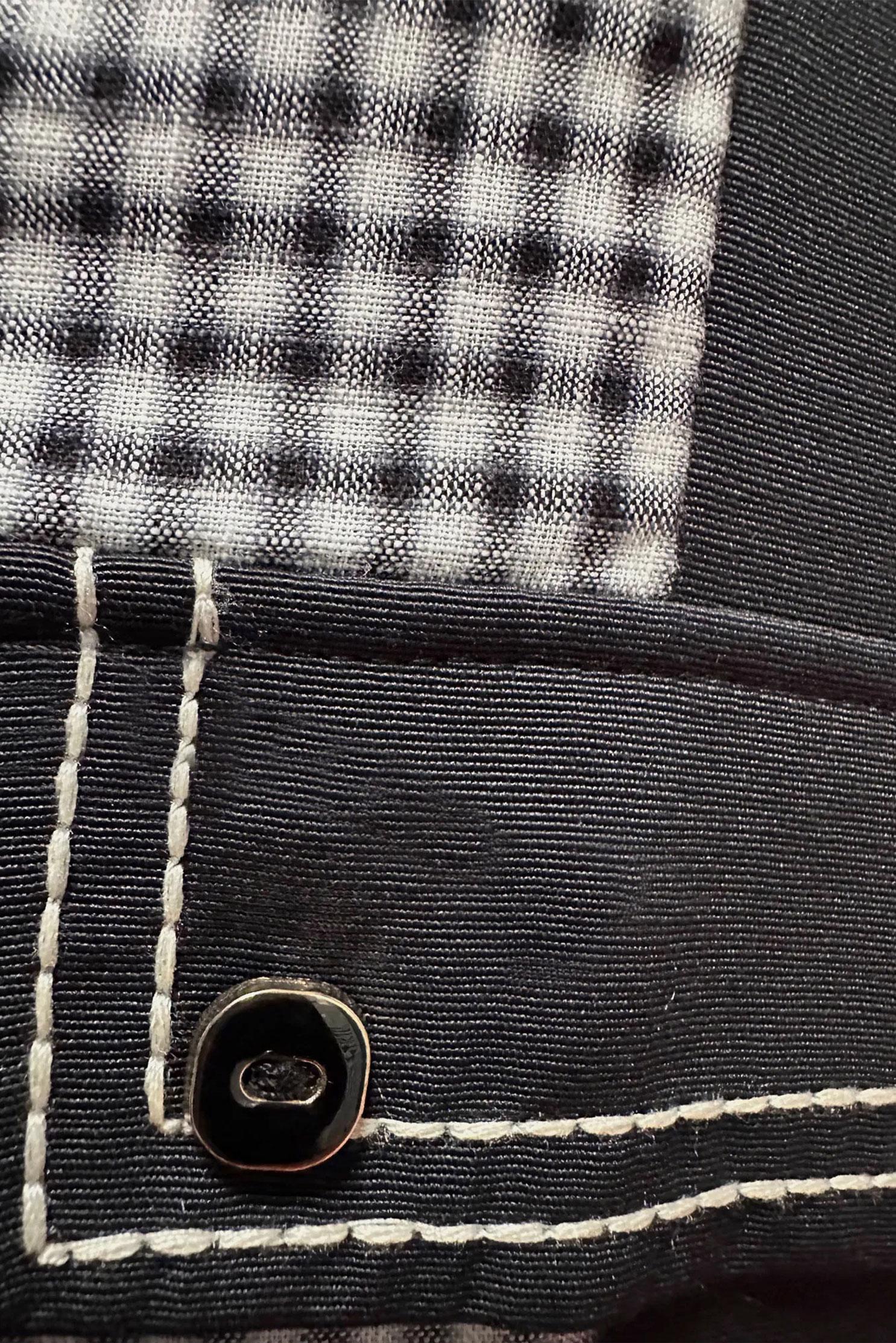 Tesettür giyim SİYAH EKOSE CEP DETAYLI GÖMLEK TUNİK 43646