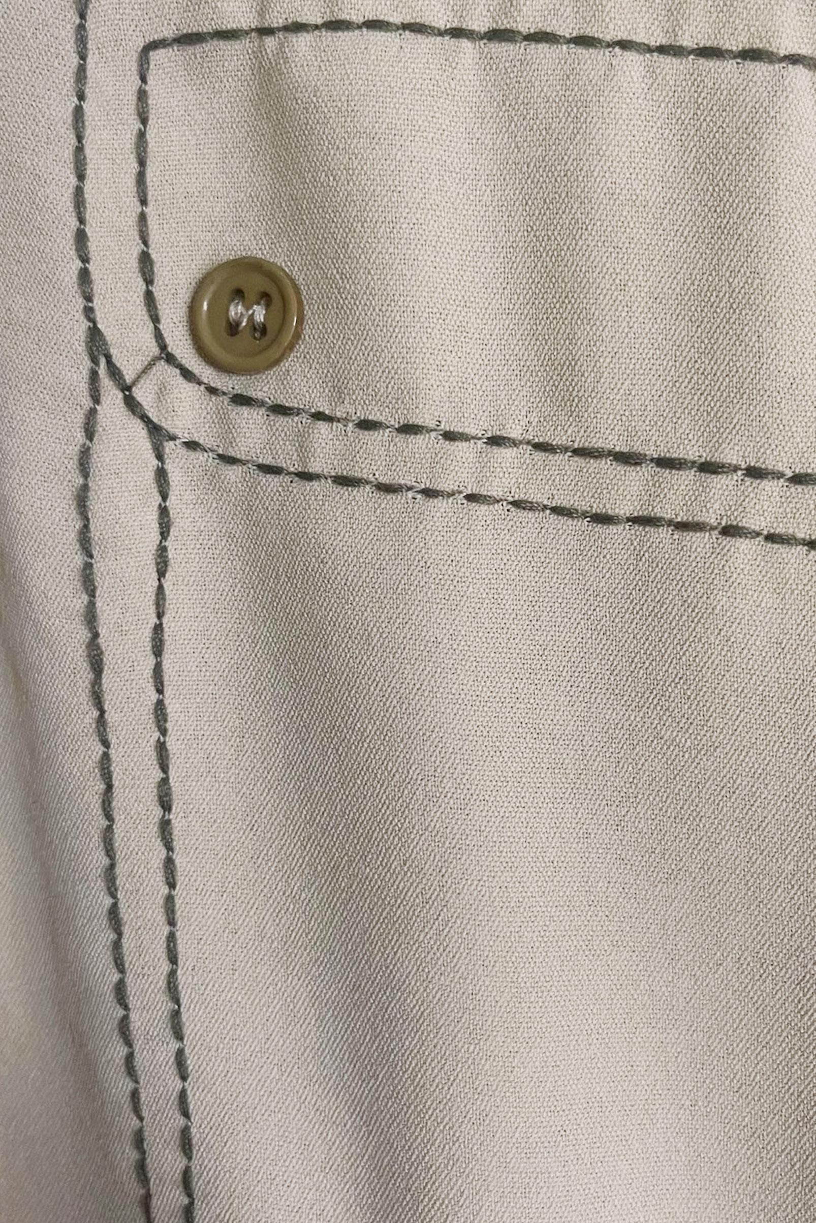 Tesettür giyim YEŞİL GÖMLEK YAKA DÜĞME DETAYLI TUNİK 43704