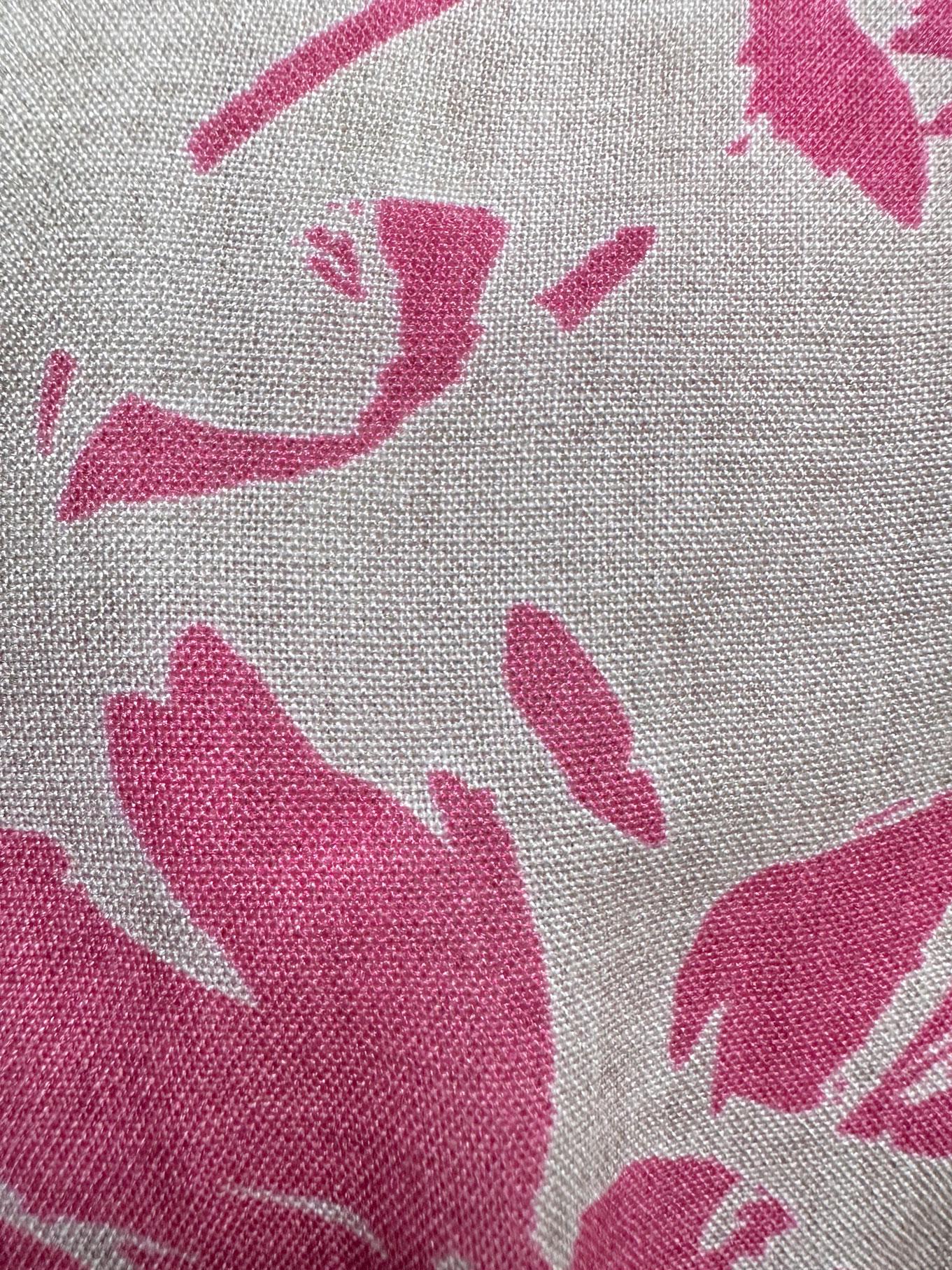 Tesettür giyim FUŞYA DESENLİ BAĞLAMA DETAYLI GÖMLEK TUNİK 43733