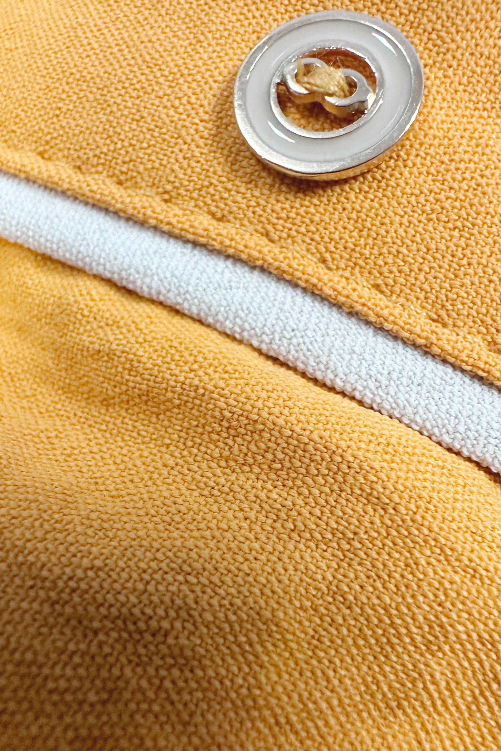 Tesettür giyim SARI GÖMLEK YAKA DÜĞMELİ TUNİK 43734