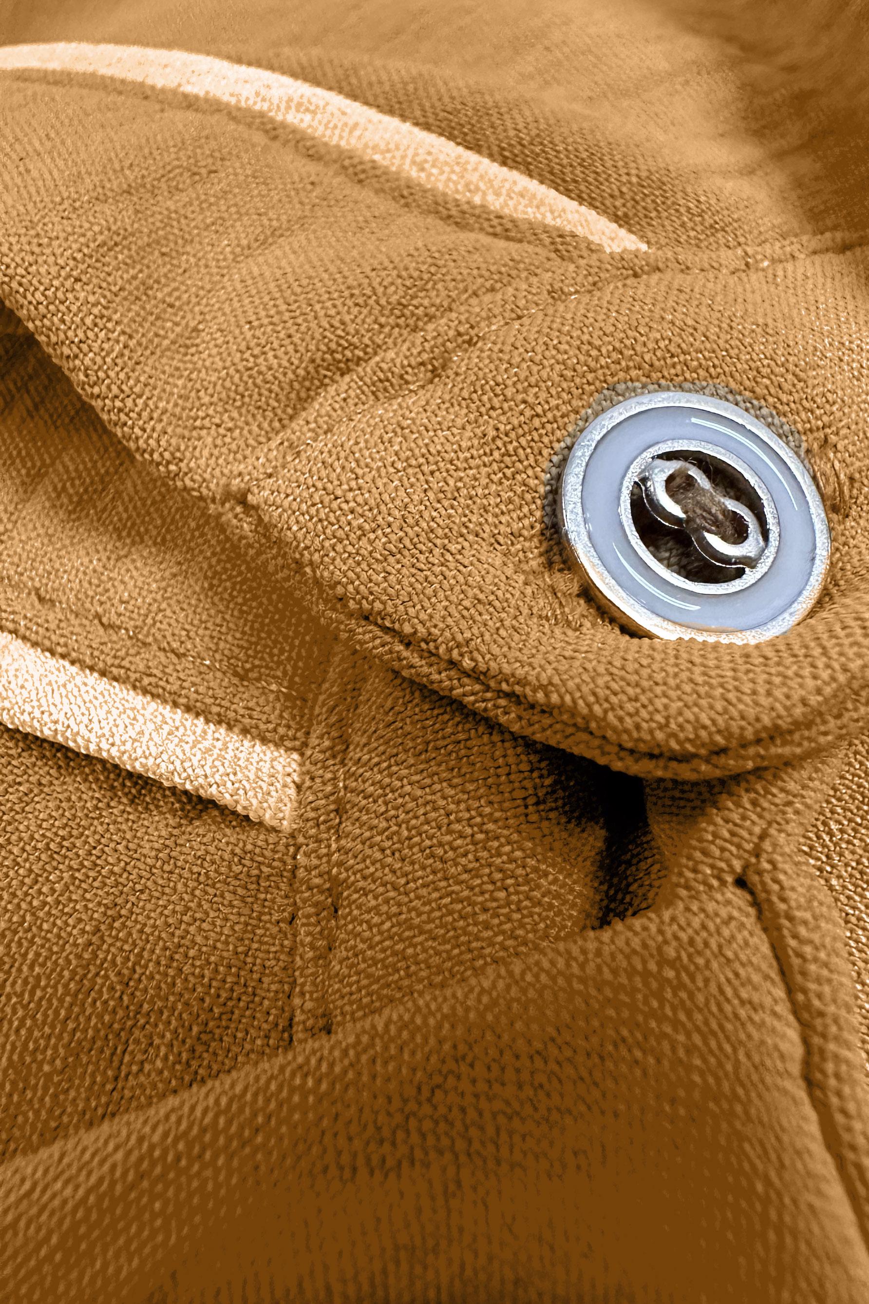 Tesettür giyim SARI GÖMLEK YAKA DÜĞMELİ TUNİK 43734