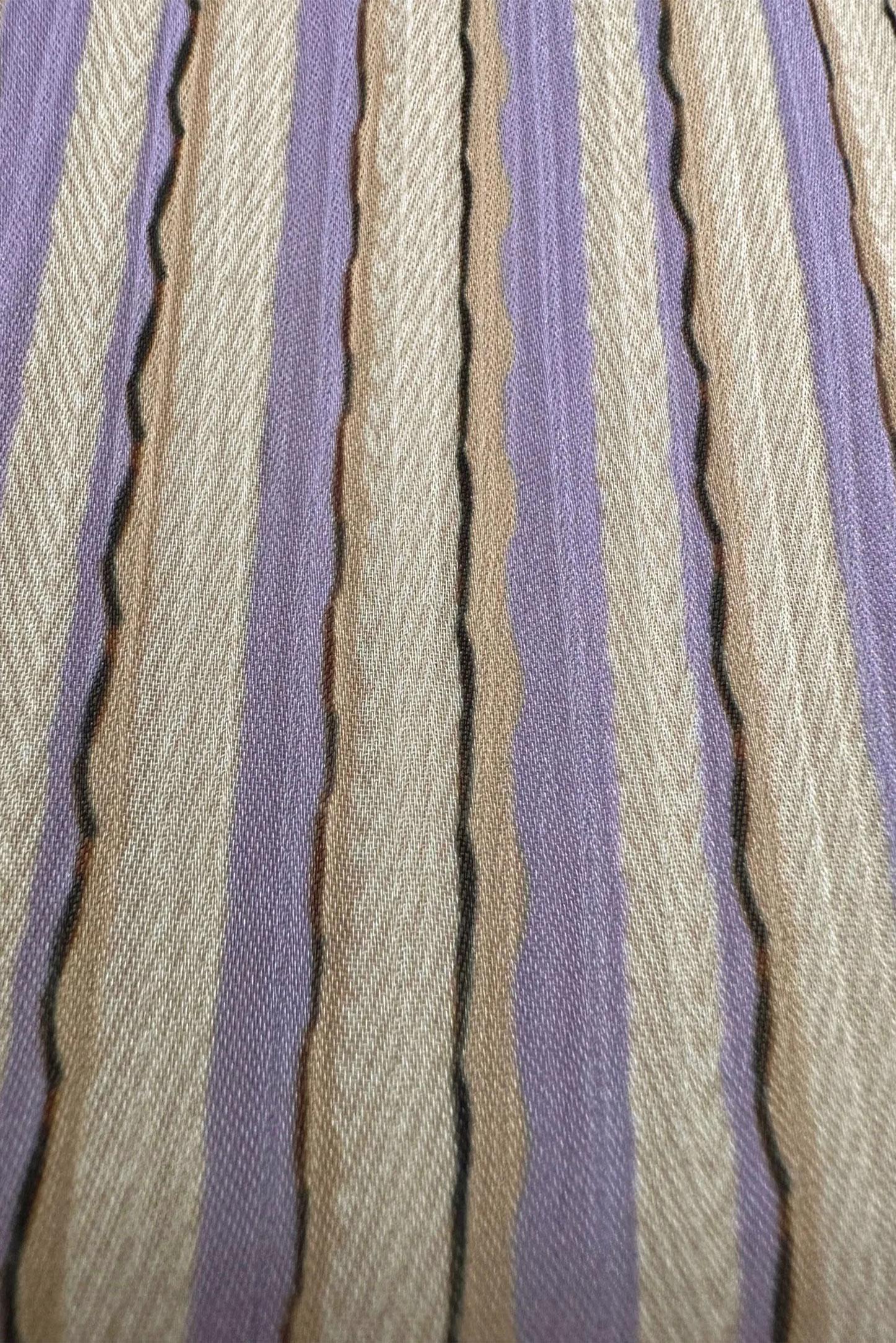 Tesettür giyim MOR ÇİZGİLİ KURDELE DETAYLI TUNİK 43737