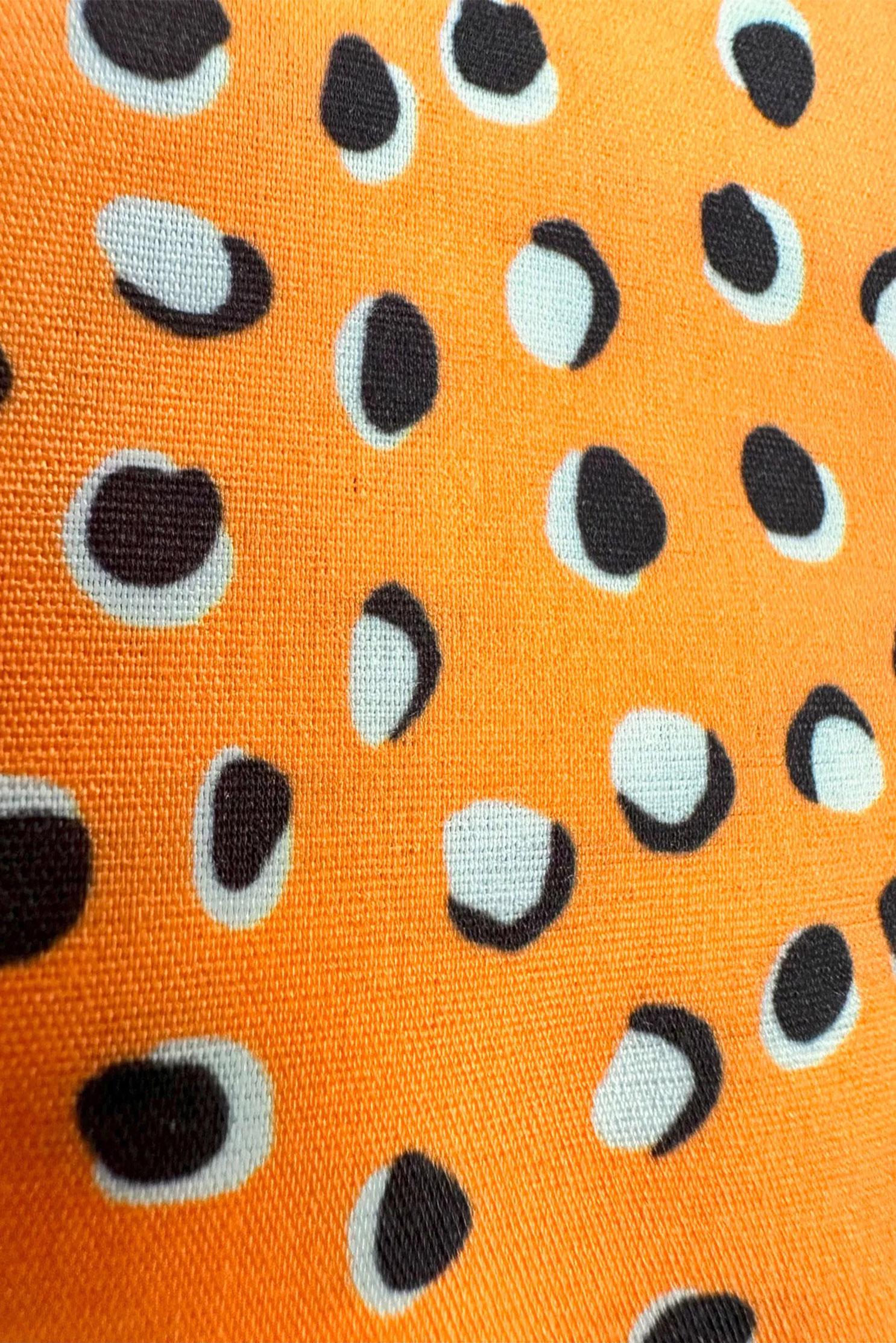 Tesettür giyim TURUNCU DESENLİ VOLANLI GÖMLEK TUNİK 43763