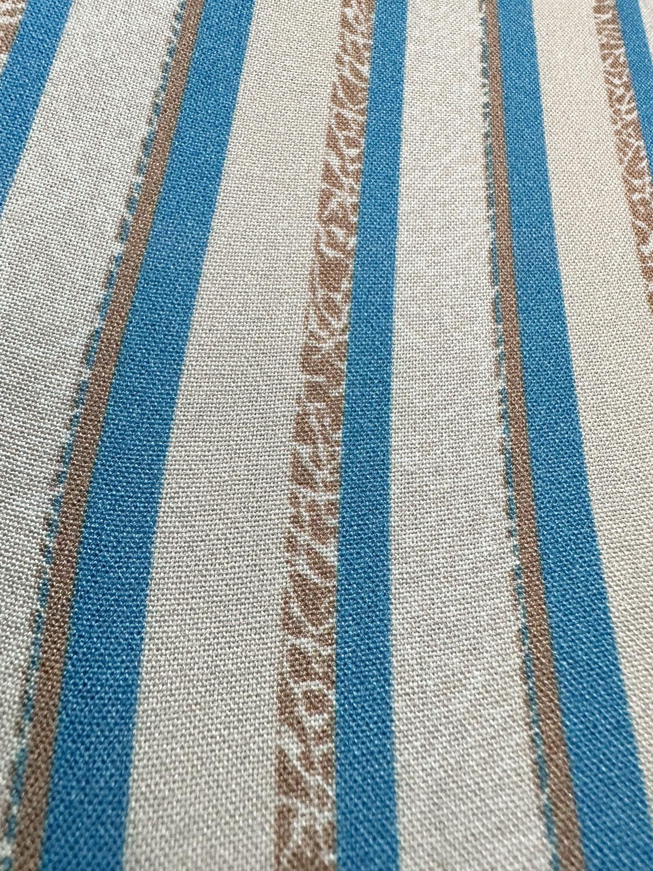 Tesettür giyim MAVİ ÇİZGİLİ YANI YIRTMAÇLI DÜĞMELİ TUNİK 43788