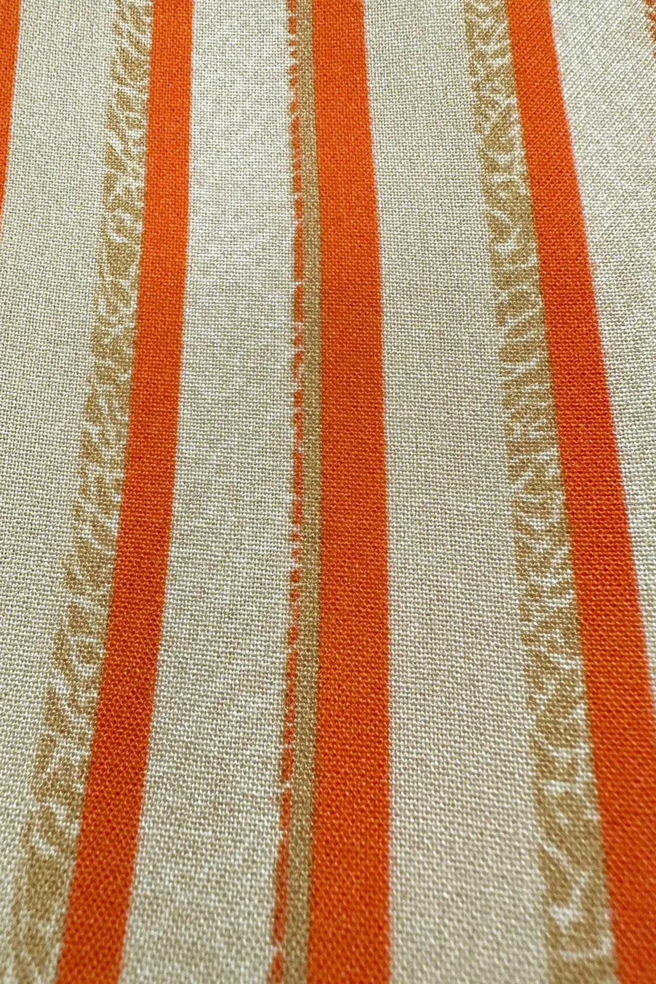 Tesettür giyim TURUNCU ÇİZGİLİ YANI YIRTMAÇLI DÜĞMELİ TUNİK 43788