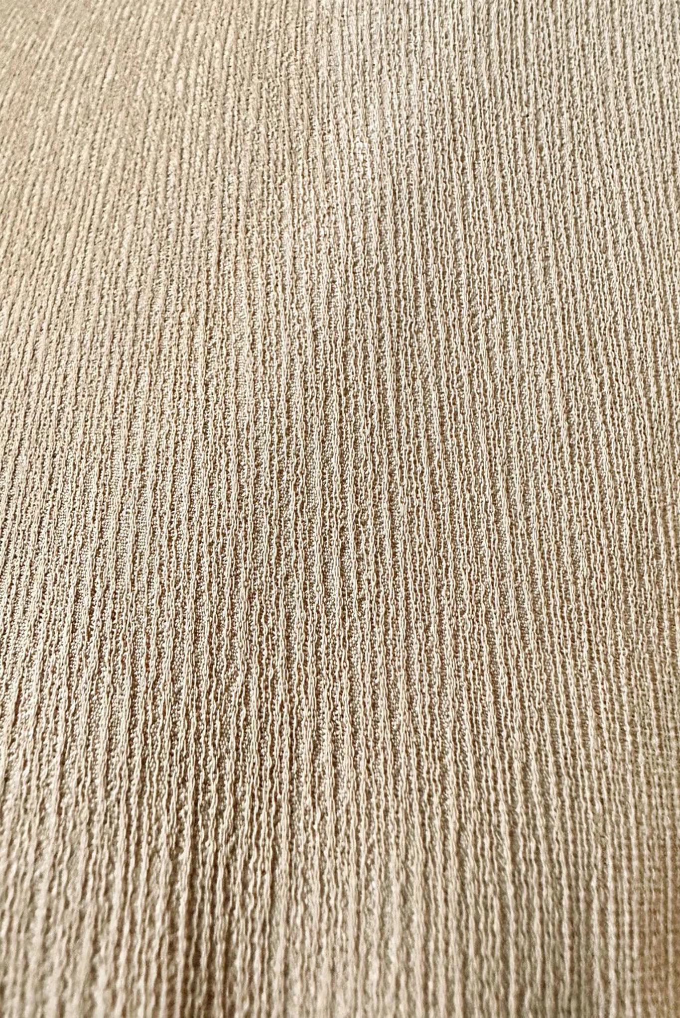 Tesettür giyim BEJ BELİ BÜZGÜLÜ GÖMLEK YAKA UZUN TUNİK 43794