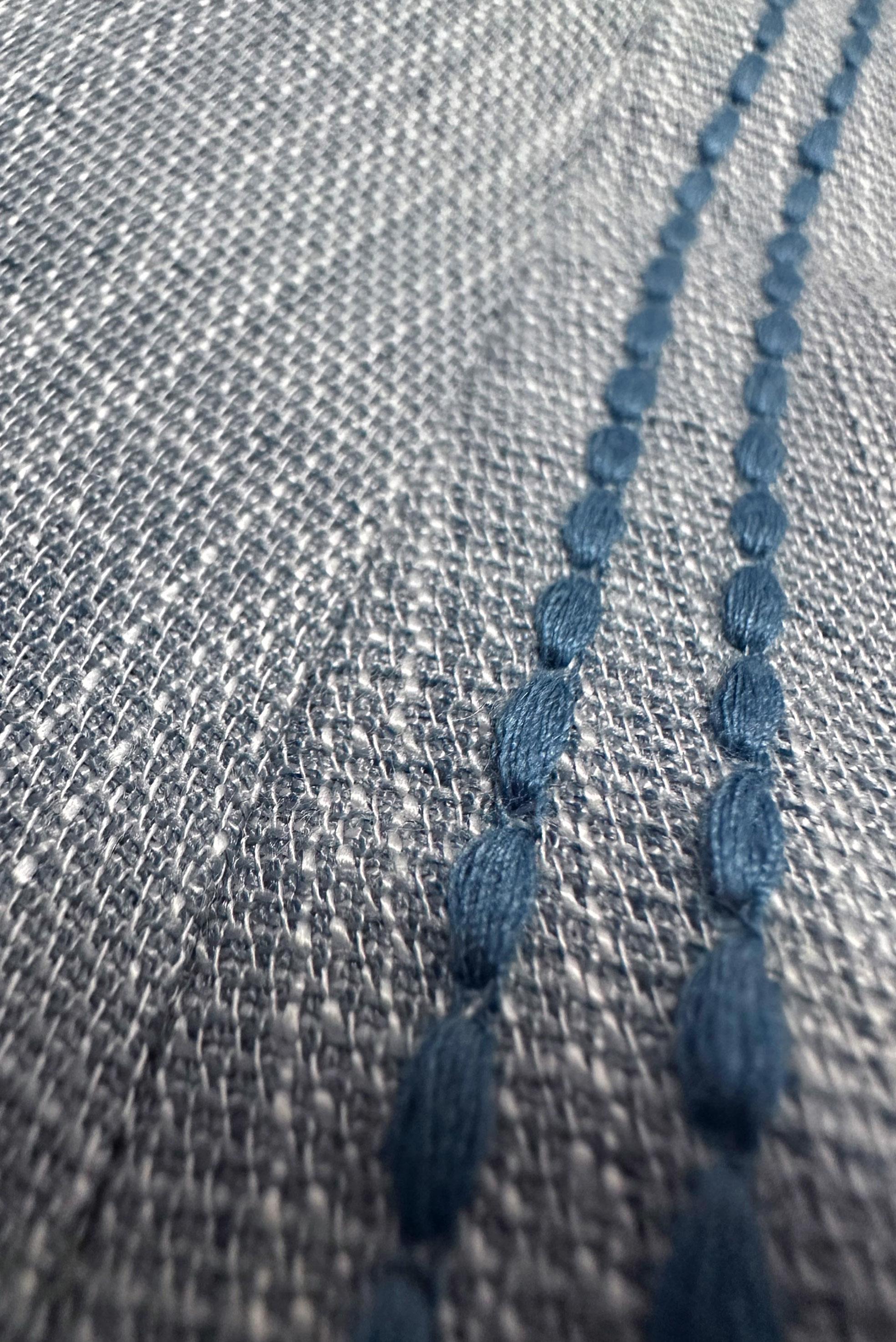 Tesettür giyim MAVİ DİKİŞ DETAYLI CEPLİ DÜĞMELİ TUNİK 43808 